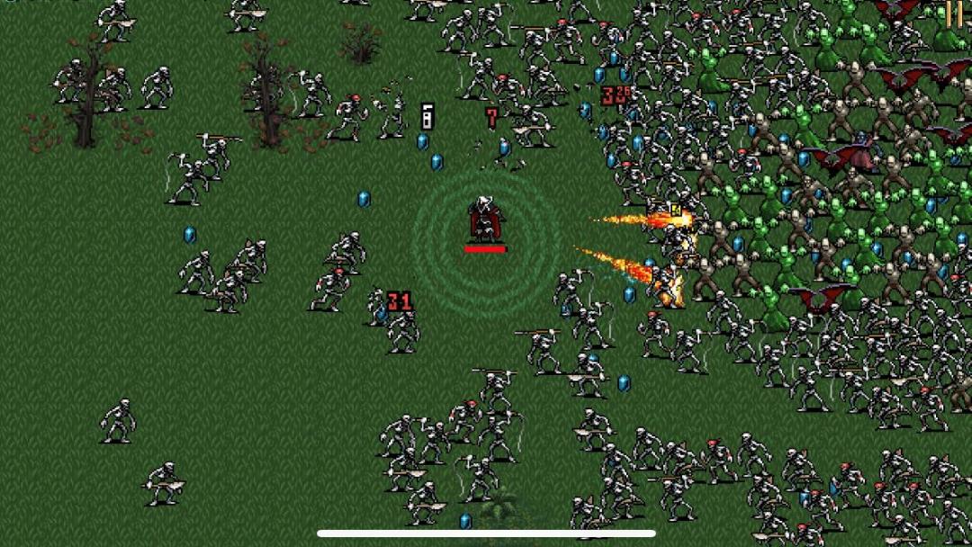 تصیوری از بازی Vampire Survivors در آیفون