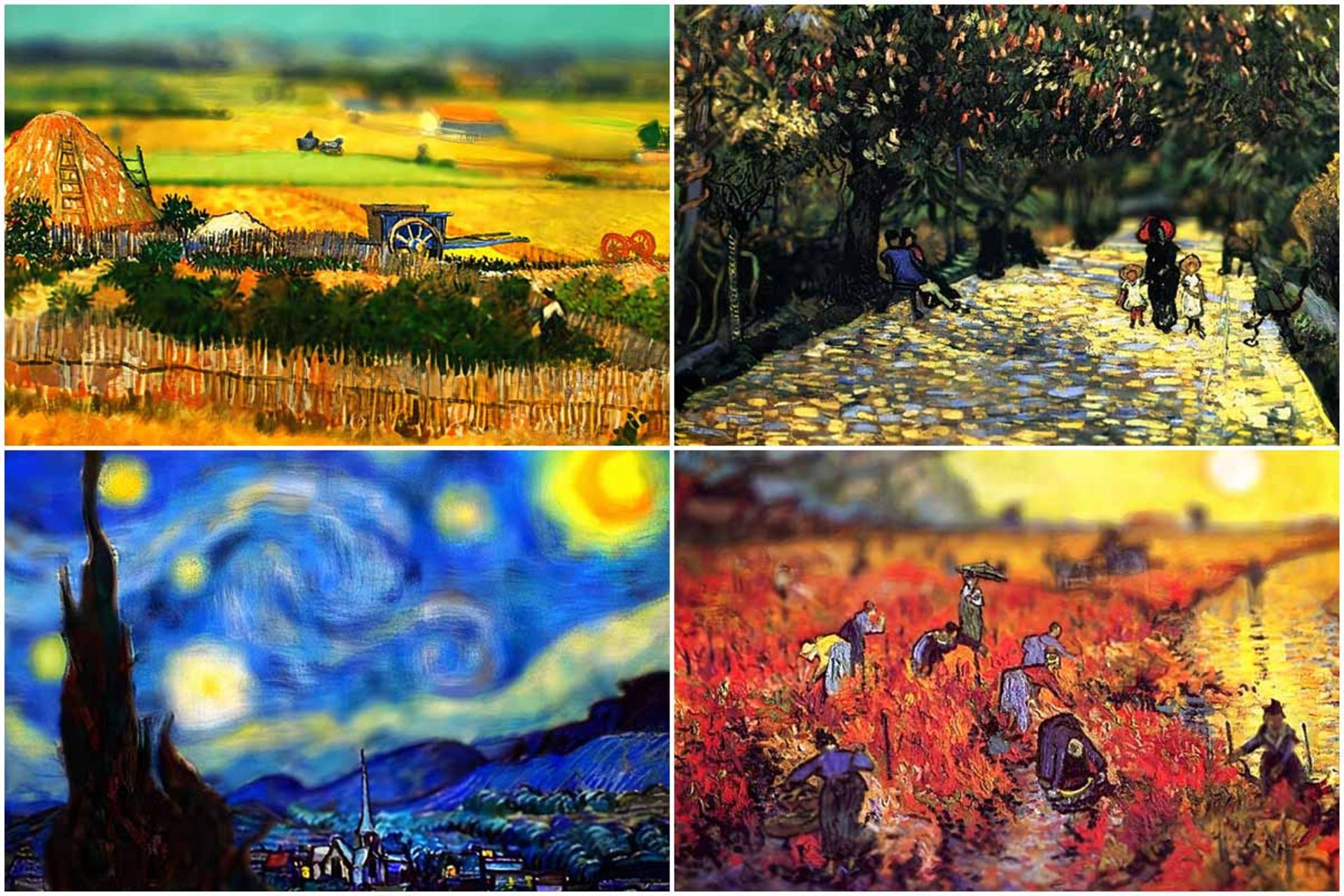 فتوشاپ شاهکارهای ون‌ گوگ با افکت تیلت شیفت