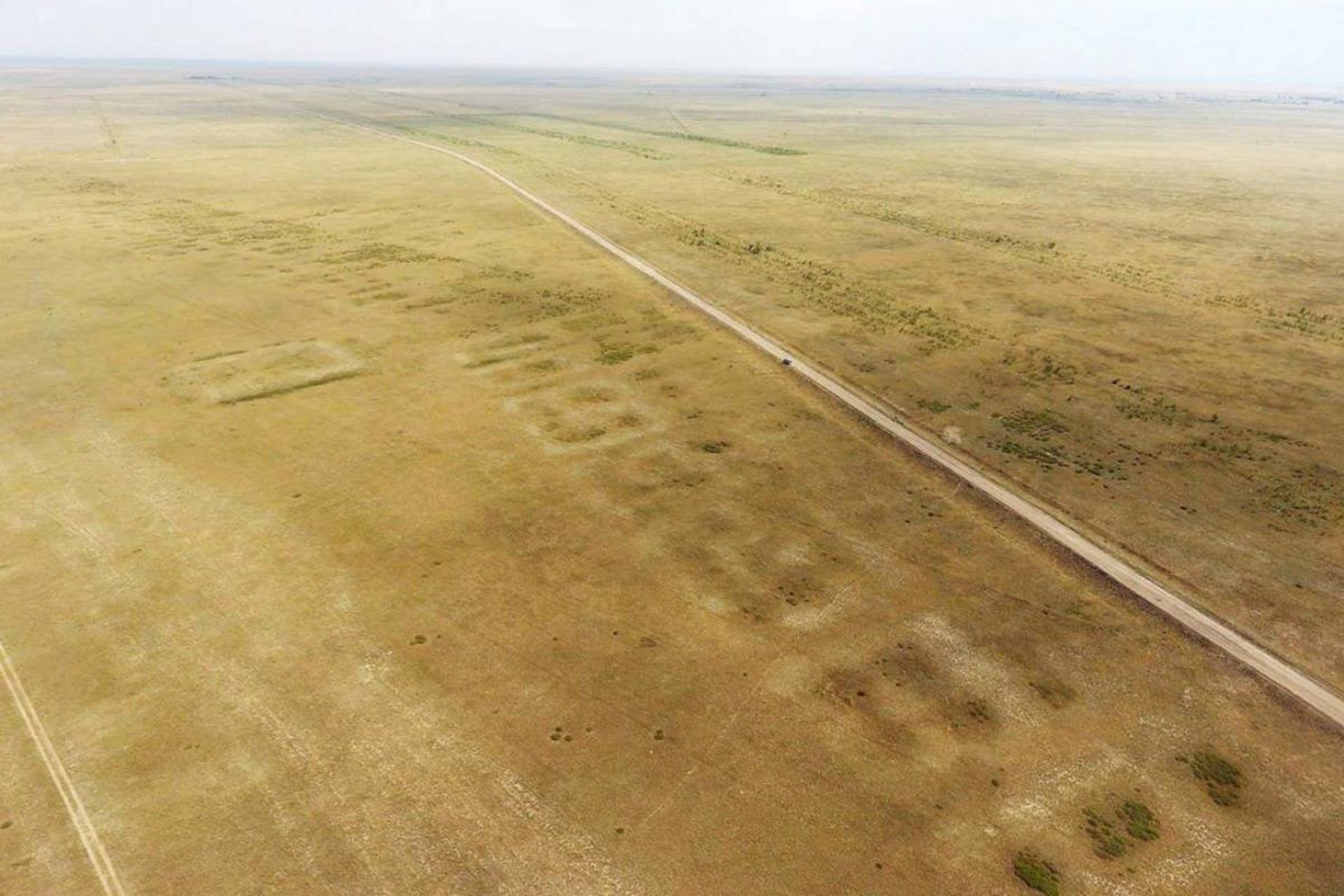 نمای پهپادی از محوطه باستانی سمیارکا در قزاقستان
