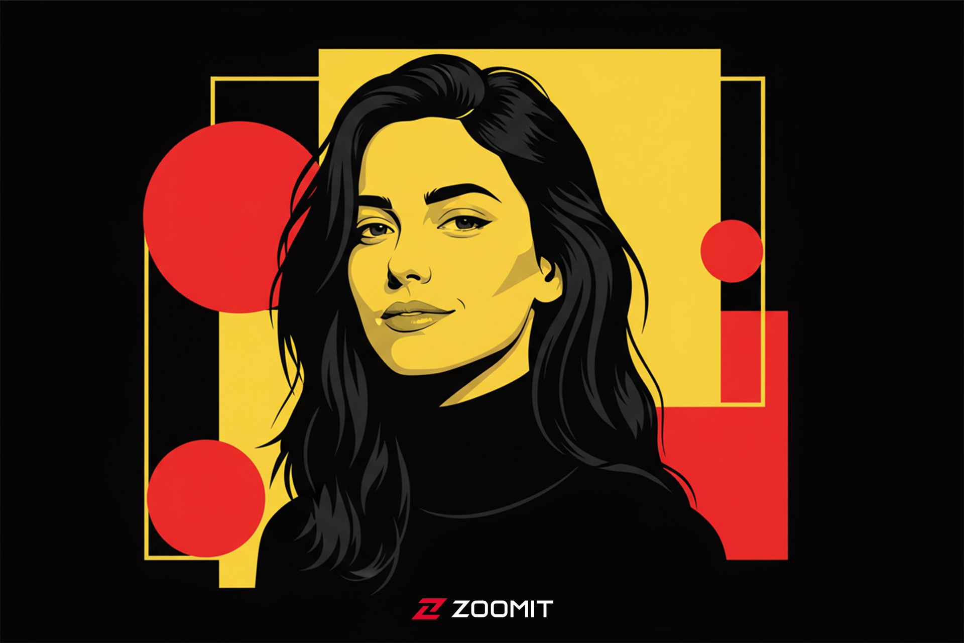 طراحی وکتور از یک زن ساخته هوش مصنوعی - سبک Primary POP