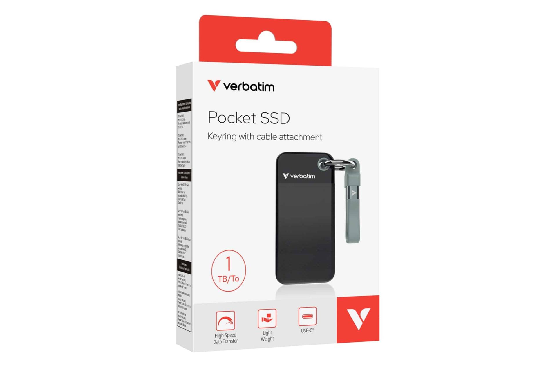 جعبه اس اس دی اکسترنال ورباتیم Verbatim Pocket USB 3.2 Gen 2 1TB