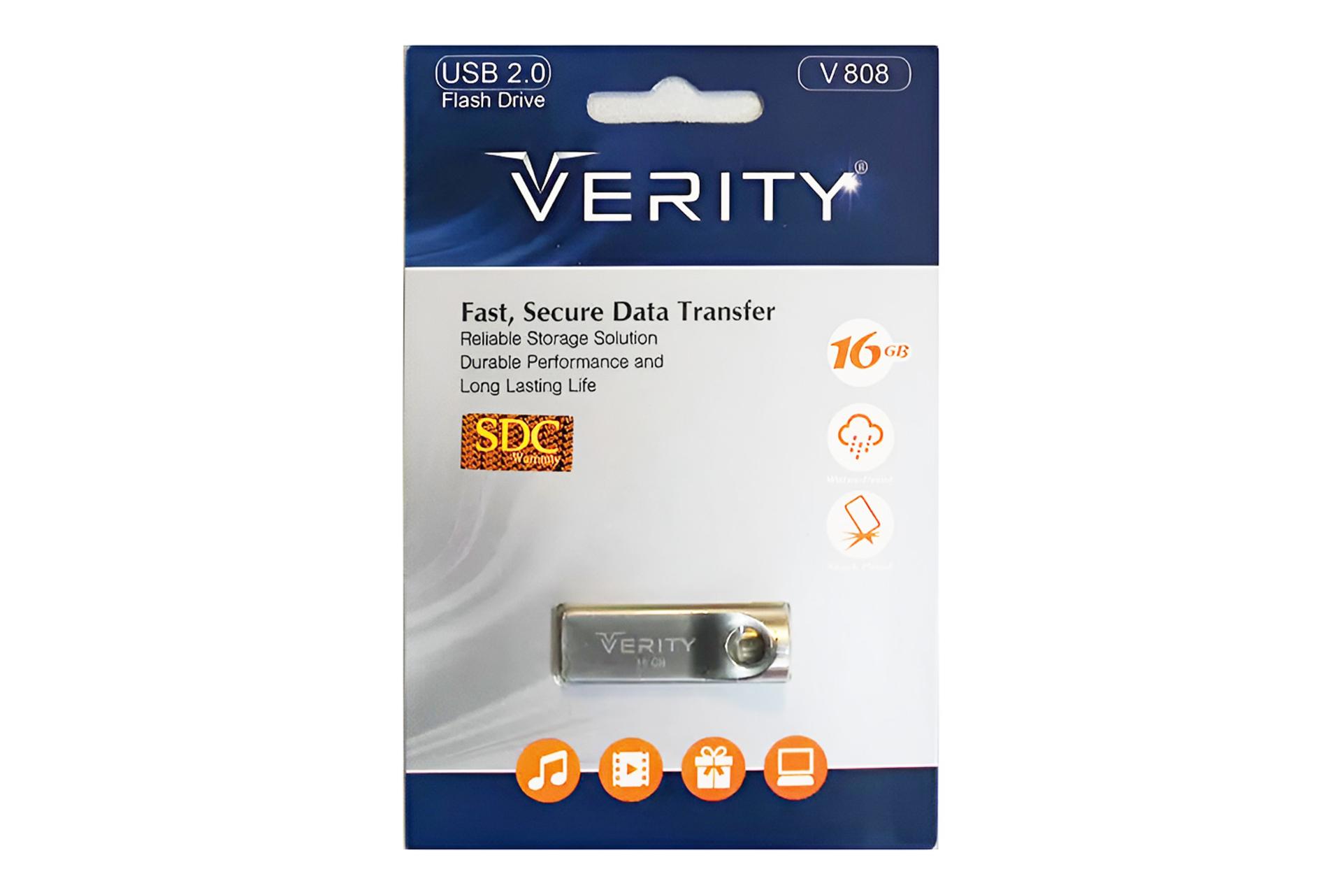 جعبه فلش مموری وریتی Verity V 808 16GB USB 2.0