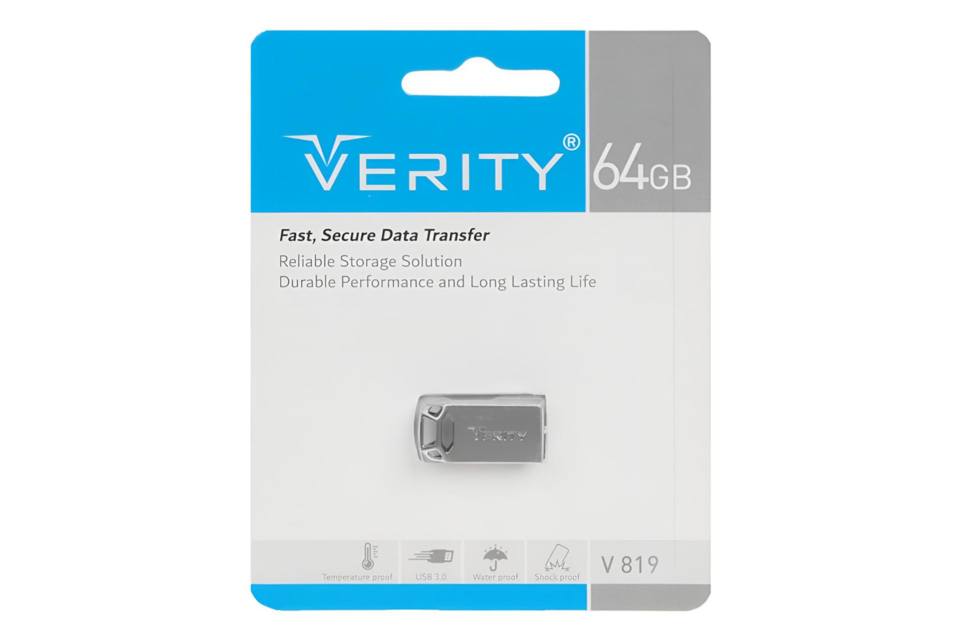جعبه فلش مموری وریتی Verity V 819 64GB USB 3.0