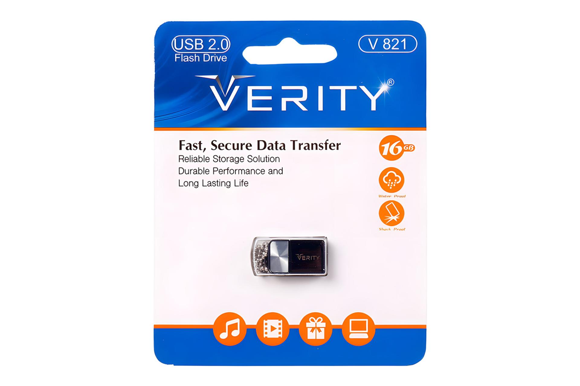 جعبه فلش مموری وریتی Verity V 821 16GB USB 2.0