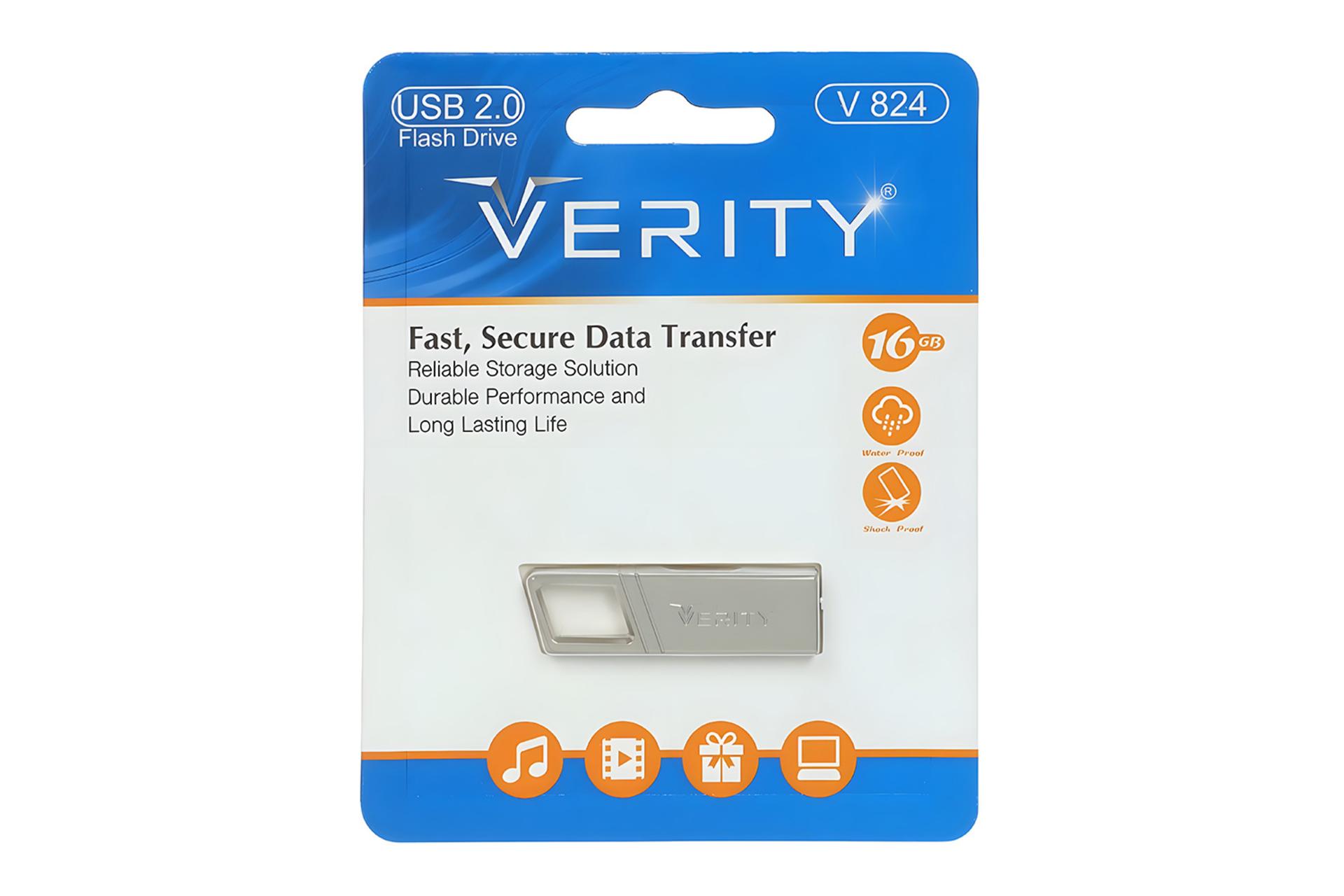 جعبه فلش مموری وریتی Verity V 824 16GB USB 2.0