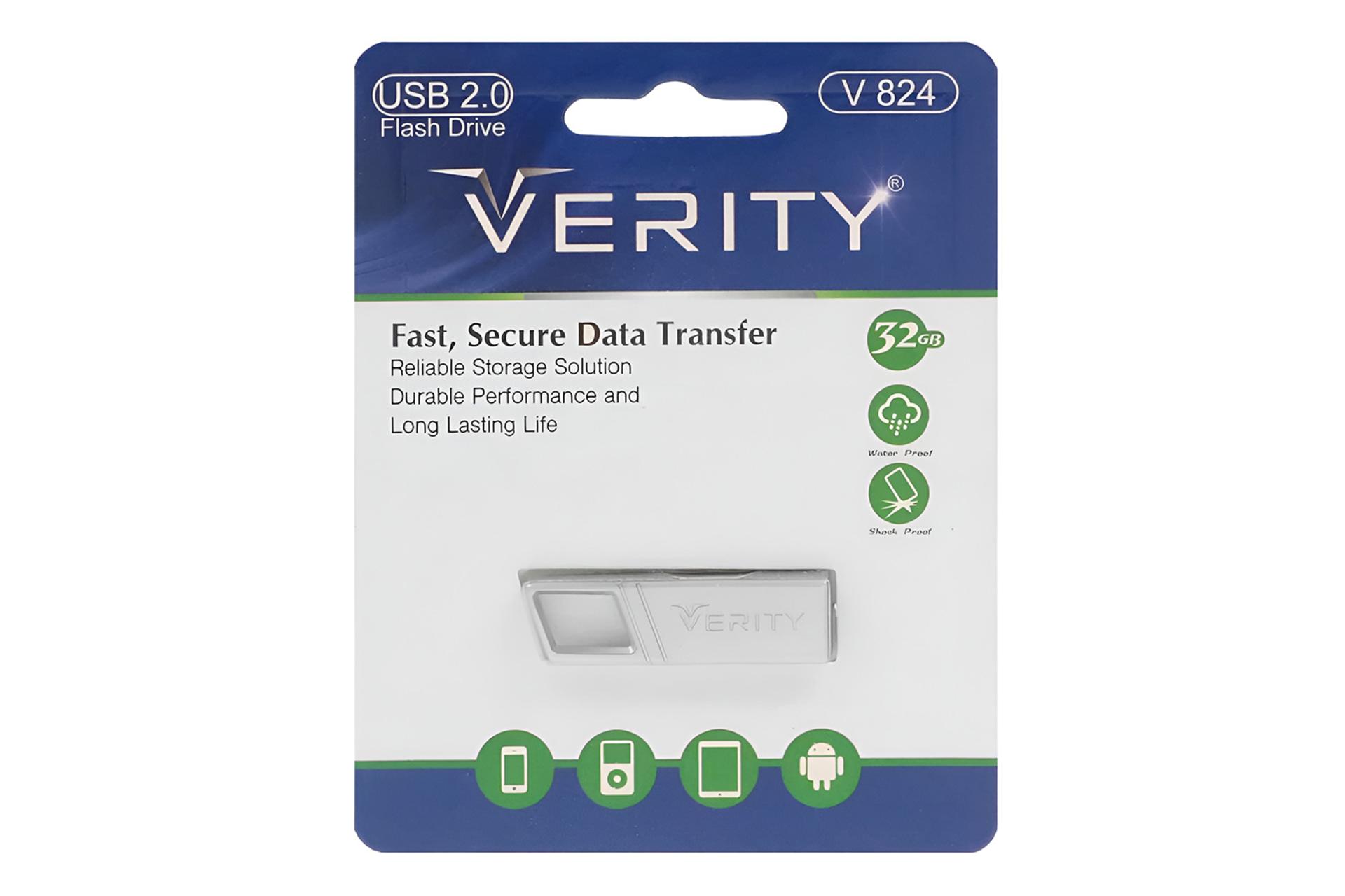 جعبه فلش مموری وریتی Verity V 824 32GB USB 2.0