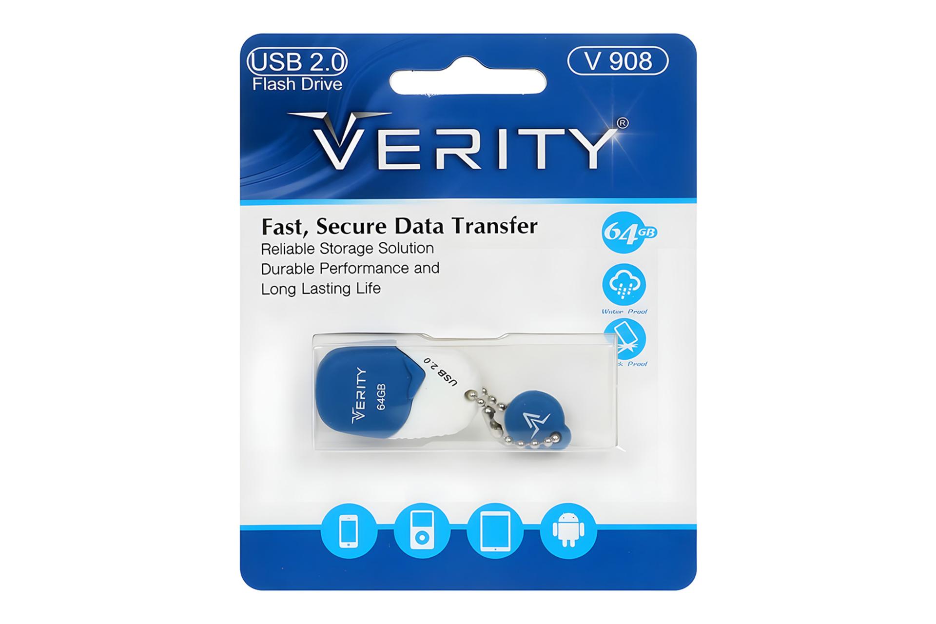 جعبه فلش مموری وریتی Verity V 908 64GB USB 2.0