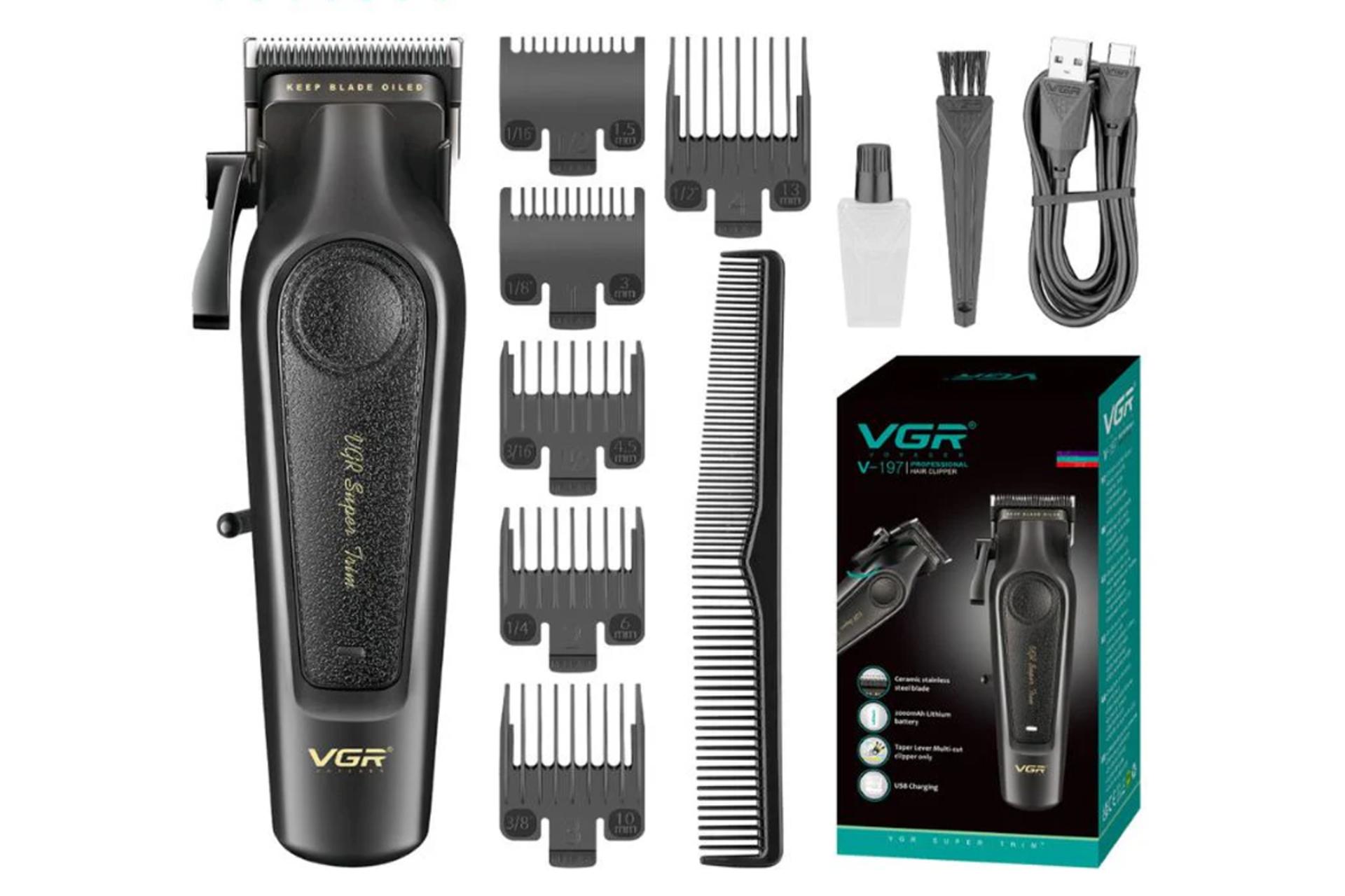 اقلام همراه ماشین اصلاح و ریش تراش وی جی آر V-197