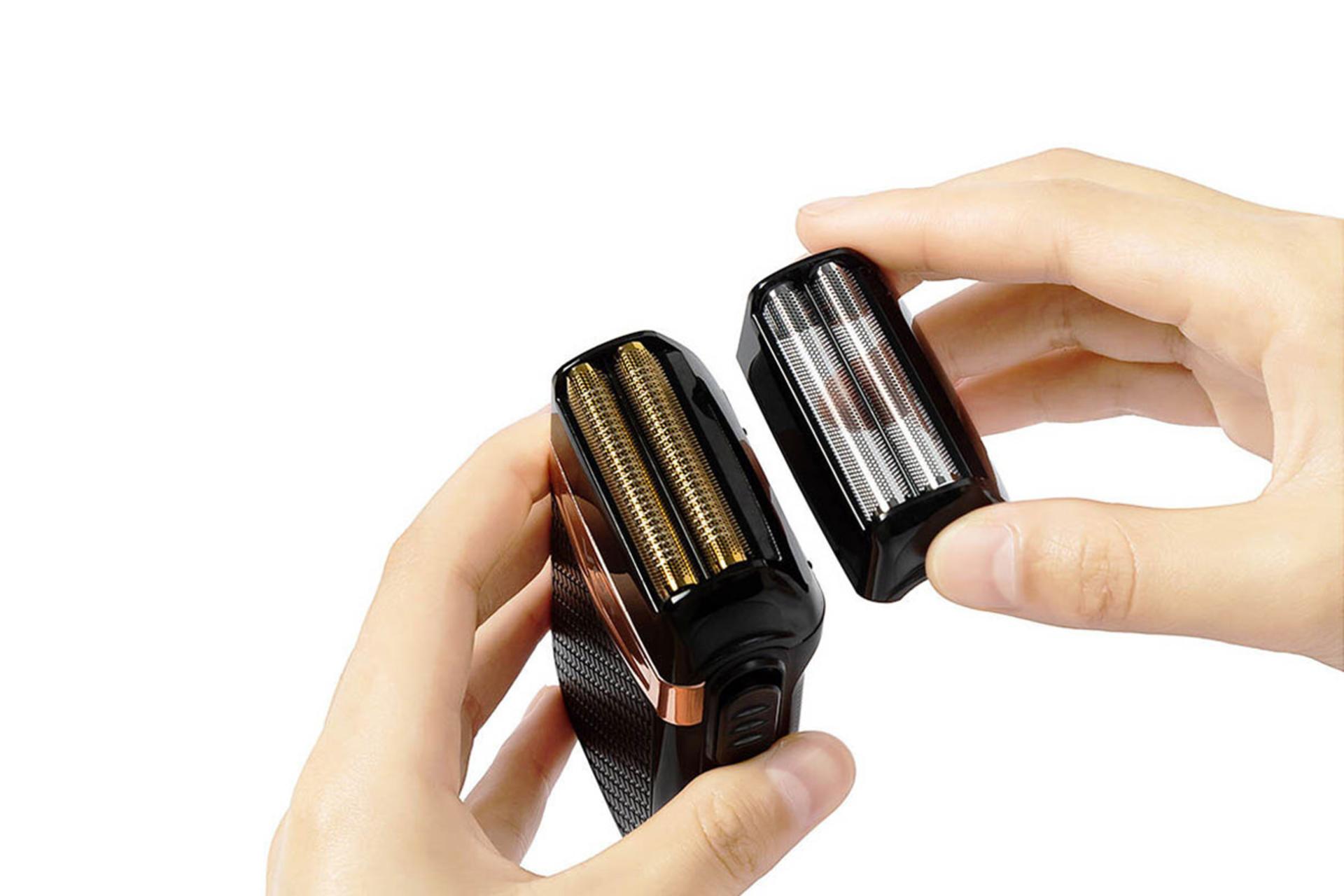 ماشین اصلاح و ریش تراش وی جی آر VGR V-331 نمای دو سری طلایی و نقره ای