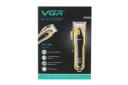 ماشین اصلاح و ریش تراش وی جی آر VGR V-680 رنگ طلایی نمای جعبه و بسته بندی