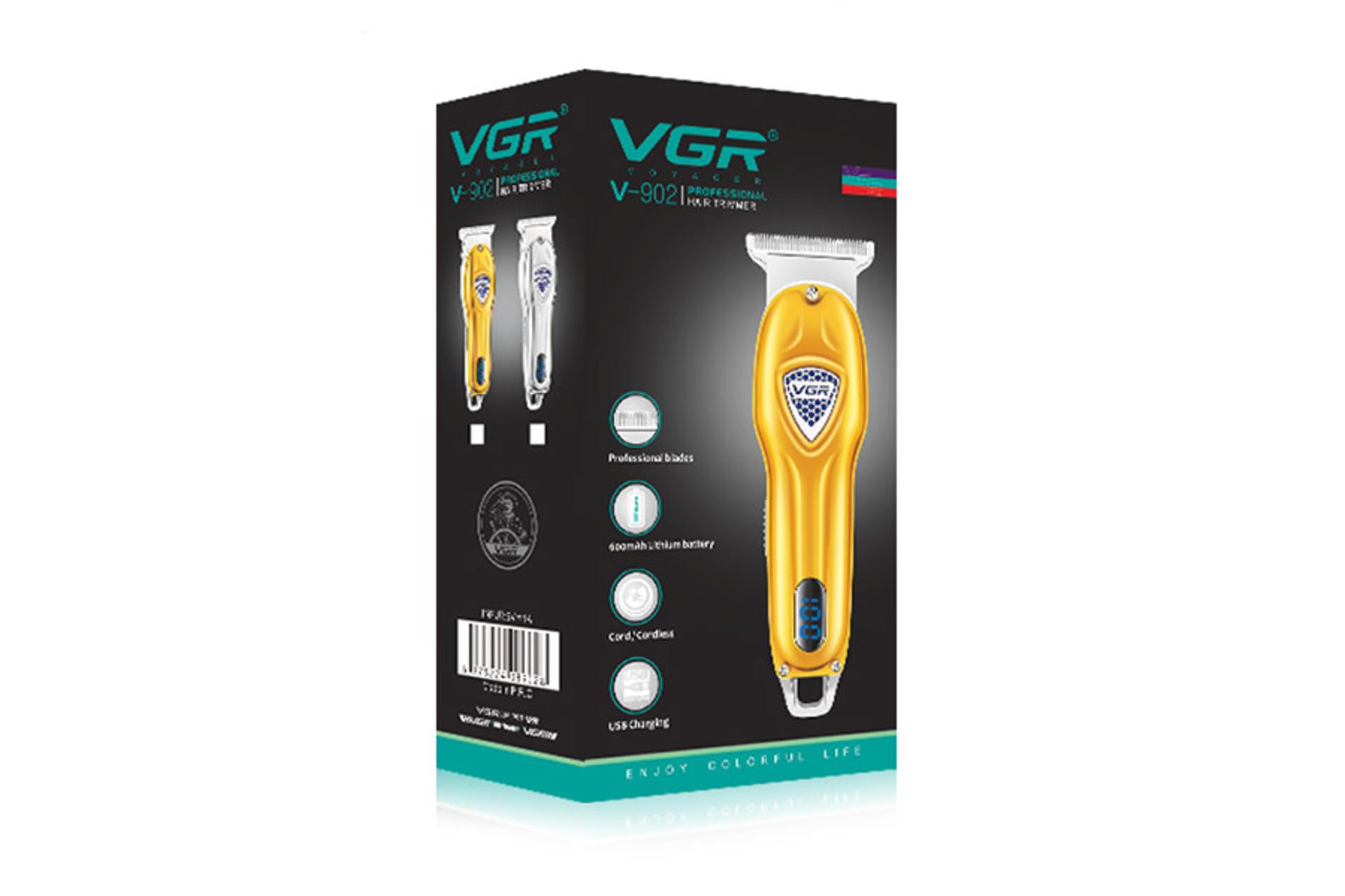 ماشین اصلاح و ریش تراش وی جی آر VGR V-902 جعبه و بسته بندی