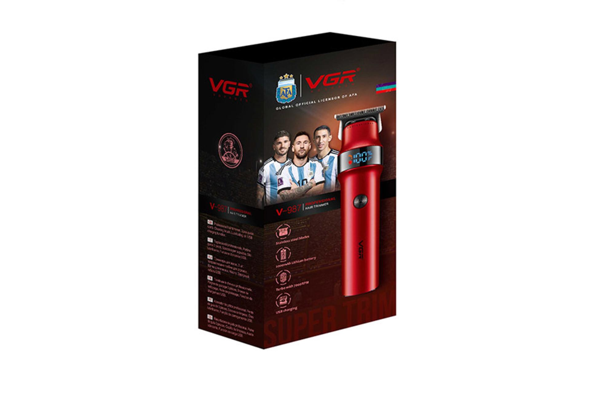 ماشین اصلاح و ریش تراش وی جی آر VGR V-987 جعبه و بسته بندی