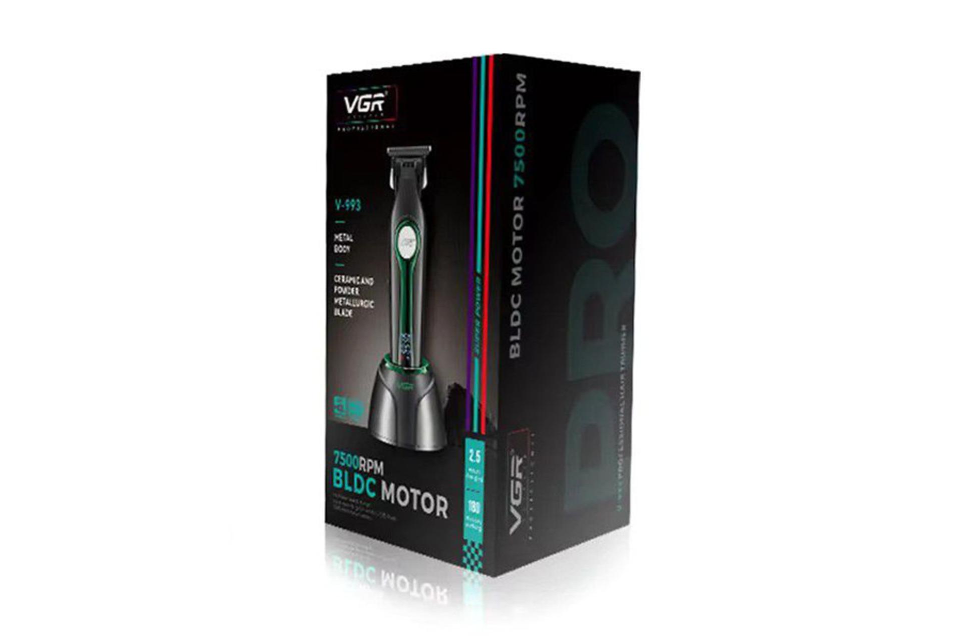 ماشین اصلاح و ریش تراش وی جی آر VGR V-993 جعبه و بسته بندی