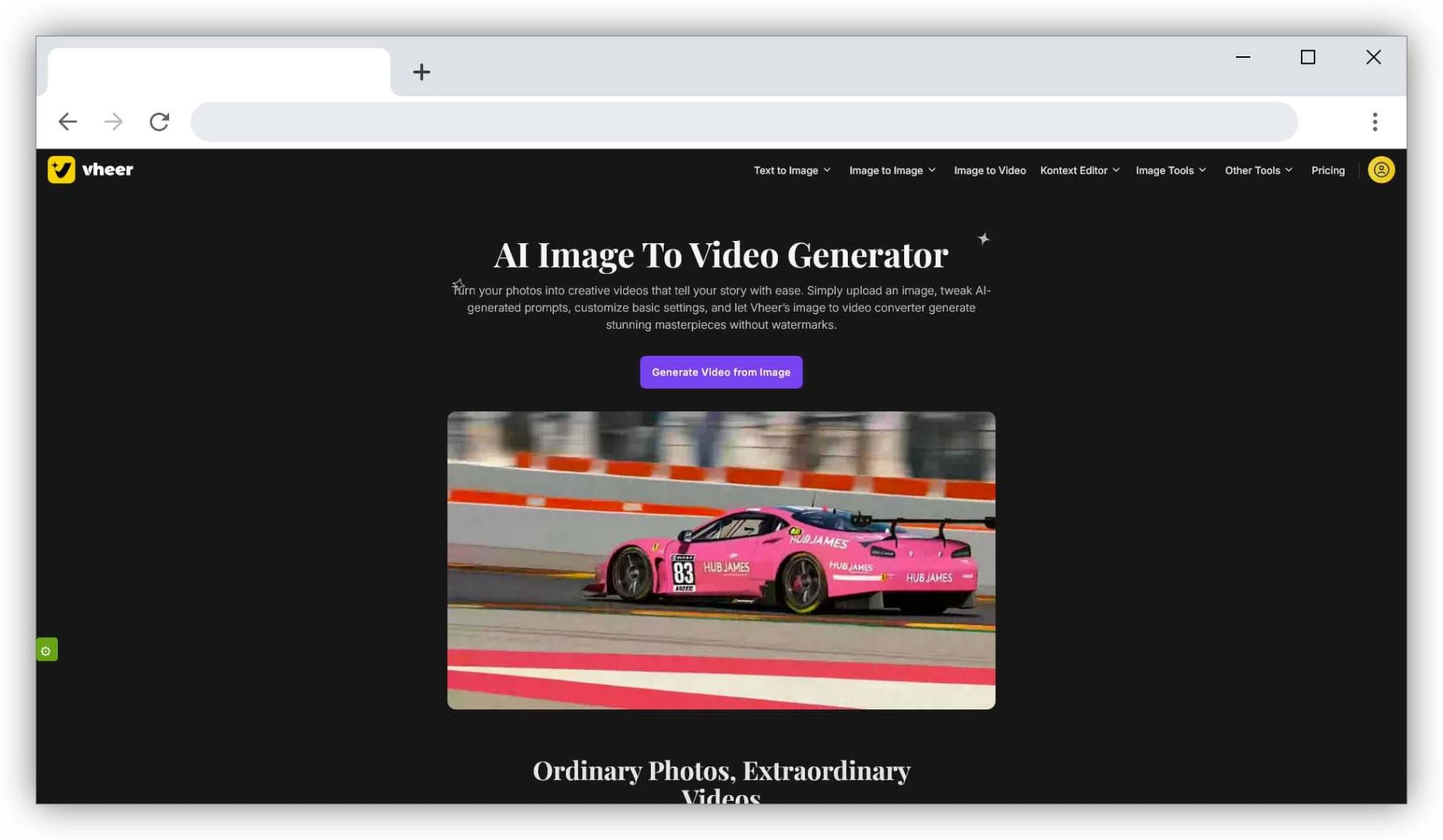 پلتفرم تولید ویدئوی هوش مصنوعی Vheer