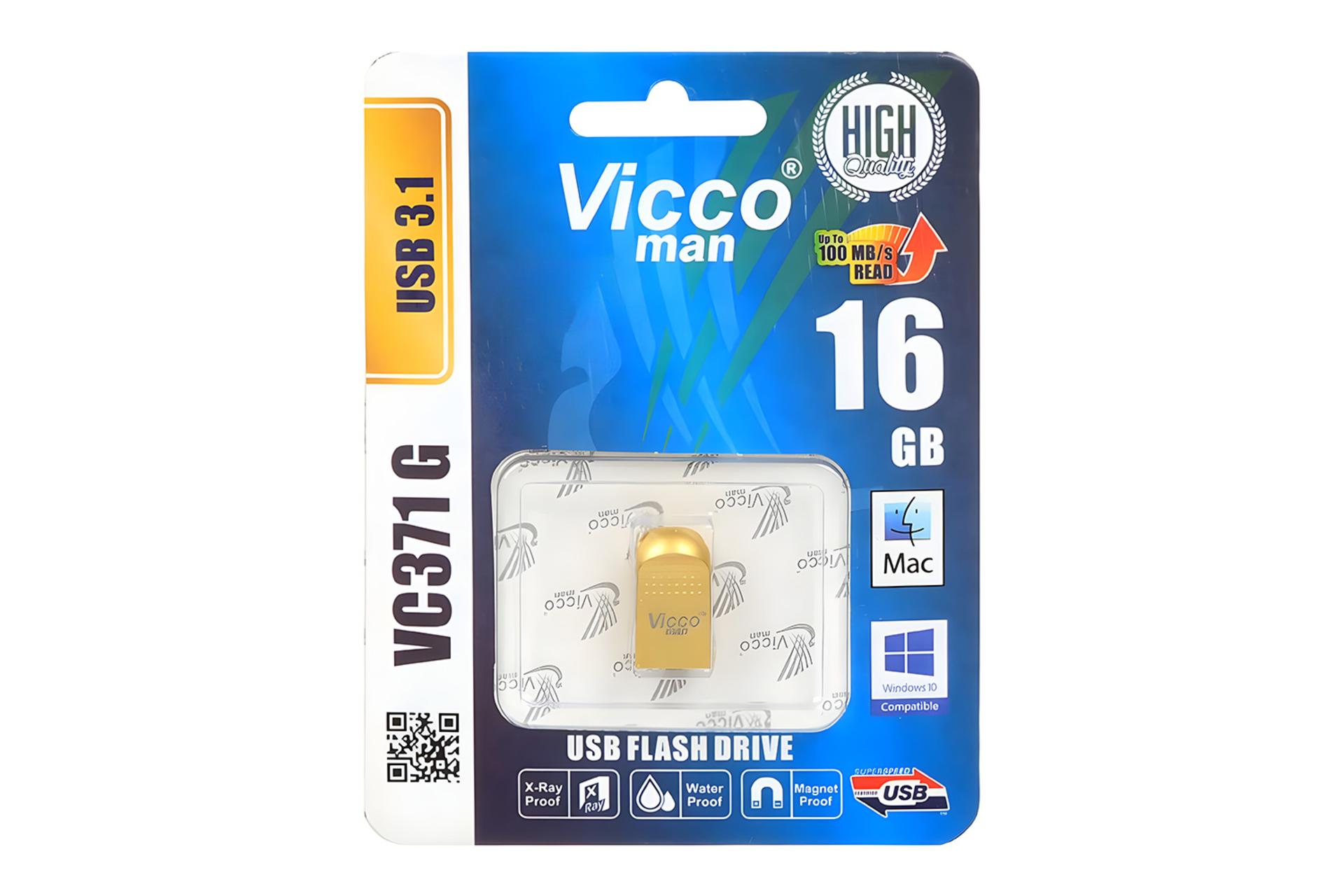 جعبه فلش مموری ویکومن Viccoman VC371 G 16GB USB 3.1