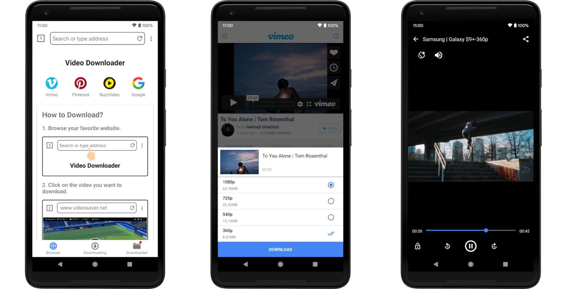 برنامه video downloader for facebook