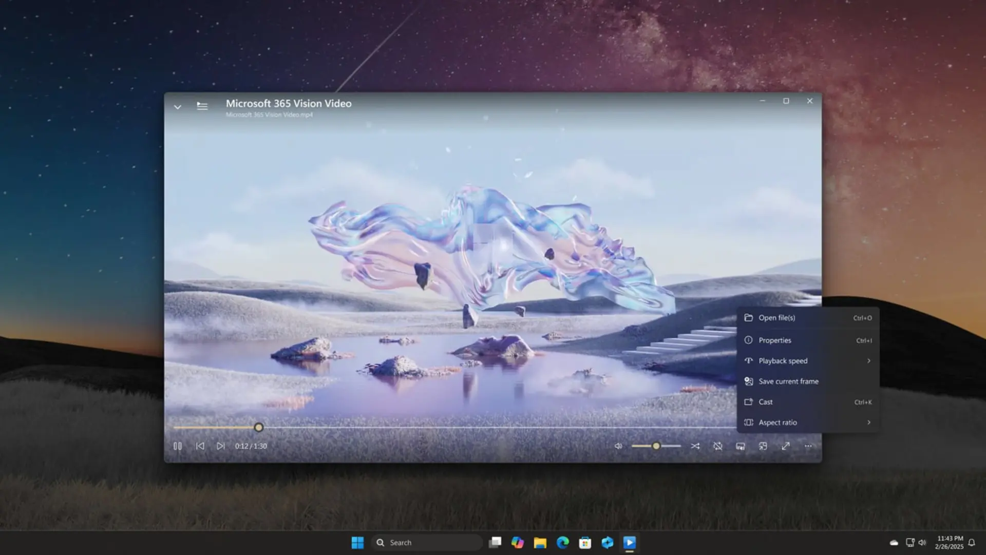 پخش ویدیو با نرم‌افزار Microsoft 365 Vision Video در محیط ویندوز