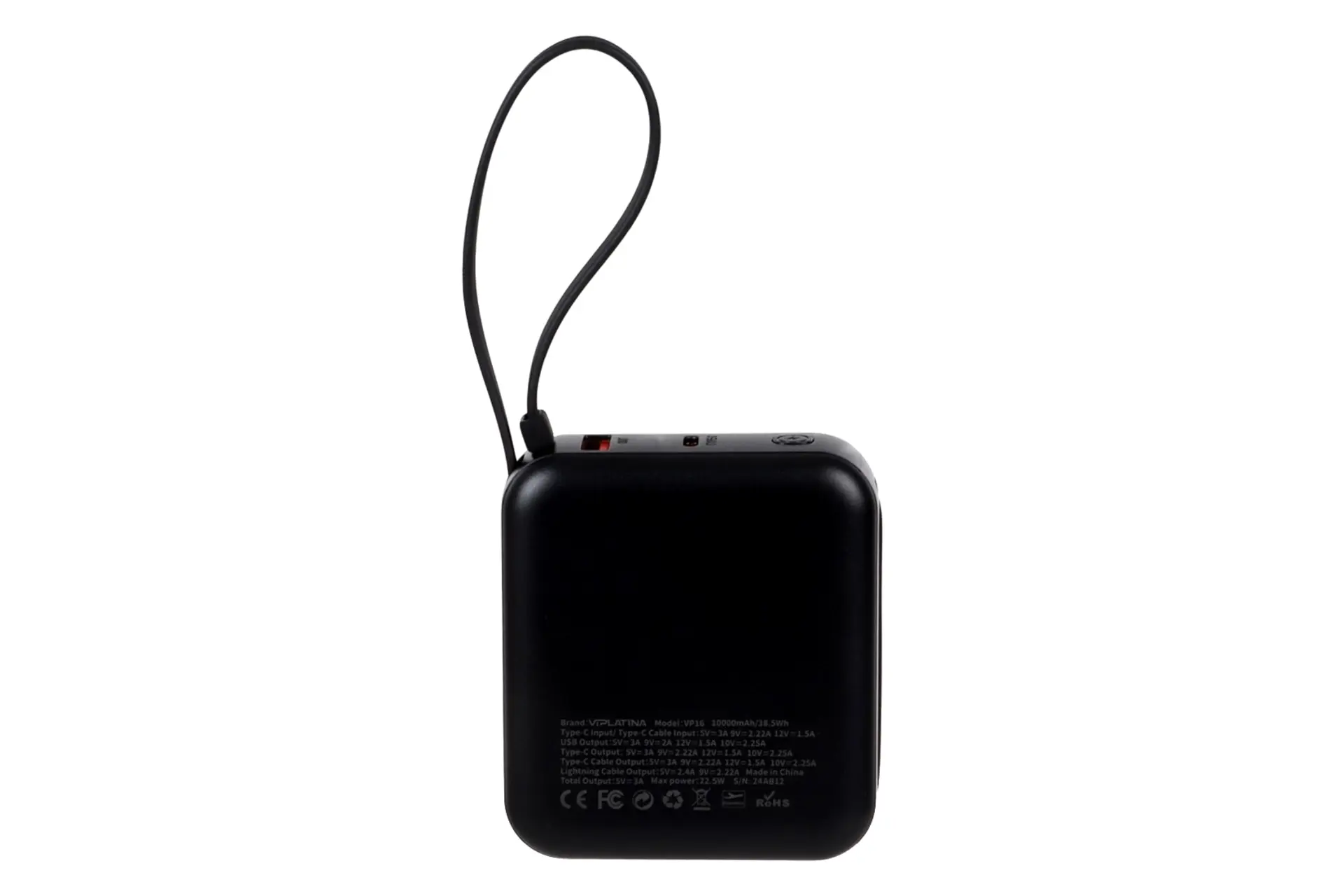 پشت پاور بانک وی آی پلاتینا VIPLATINA VP16 10000mAh