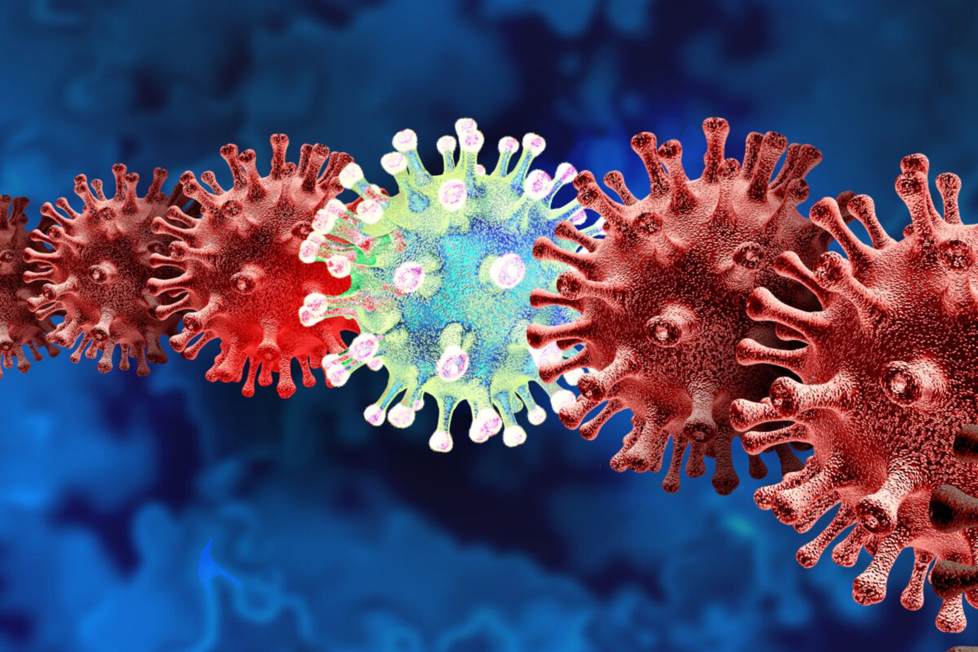 طرحی از جهش ژنتیکی در ویروس