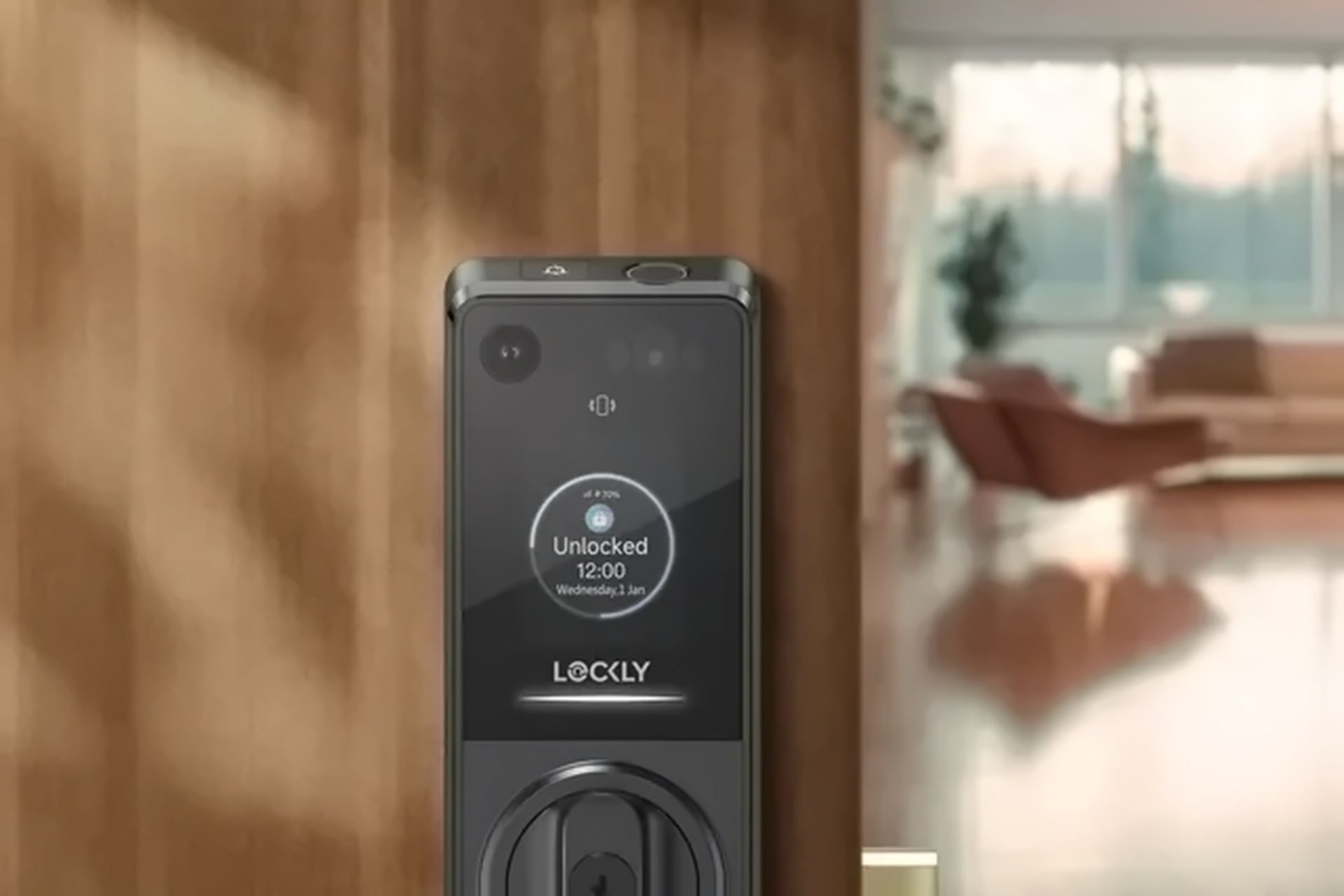 قفل هوشمند The Vision Prestige شرکت Lockly روی در