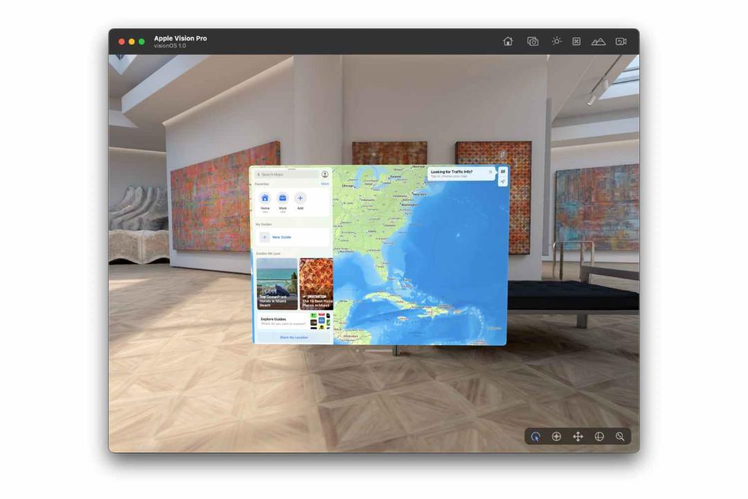 نقشه های در Vision OS