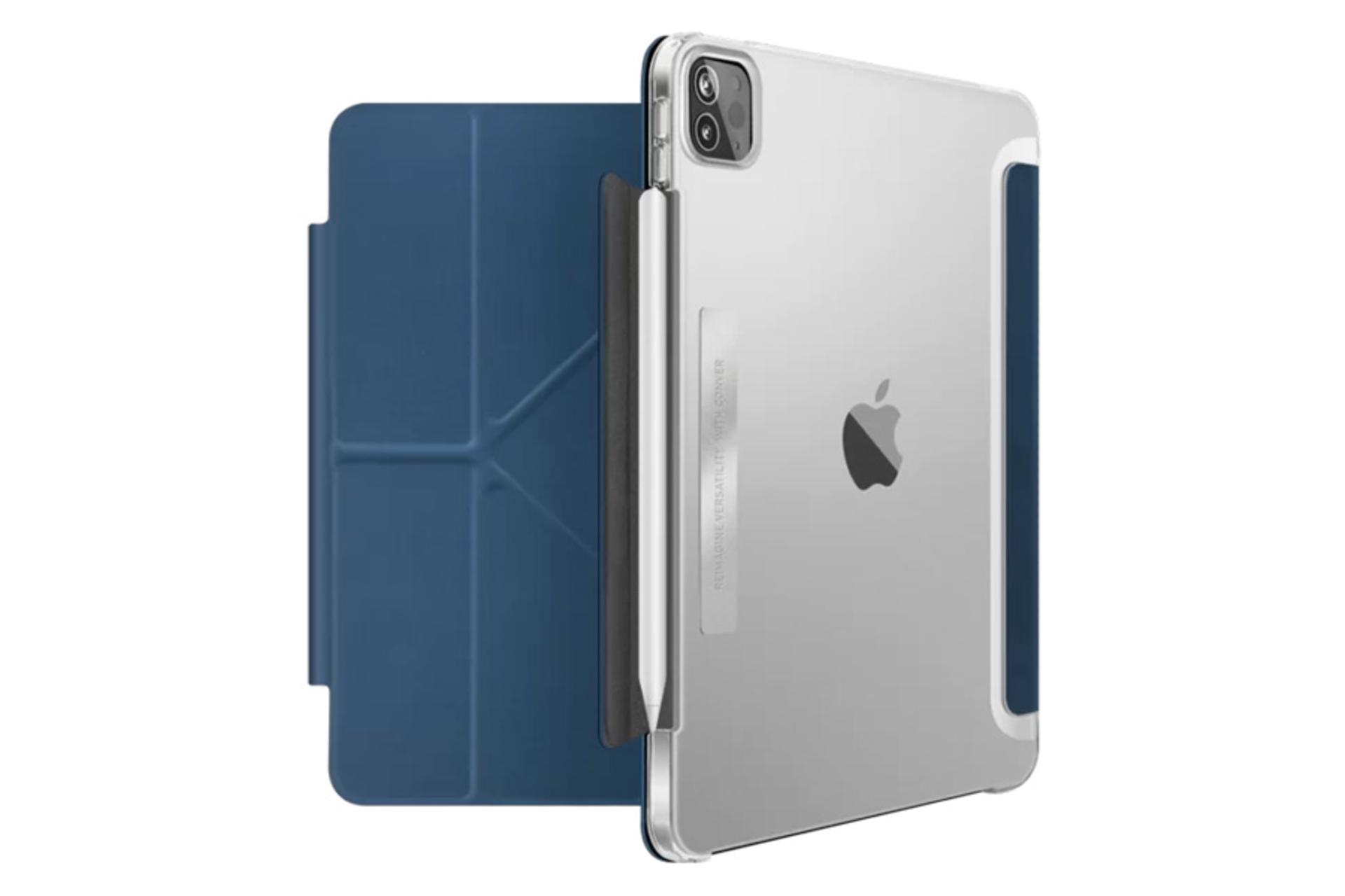 رنگ آبی قاب تبلت کیف کلاسوری ویوا مادرید مدل CONVER مناسب اپل iPad Pro 11 2022
