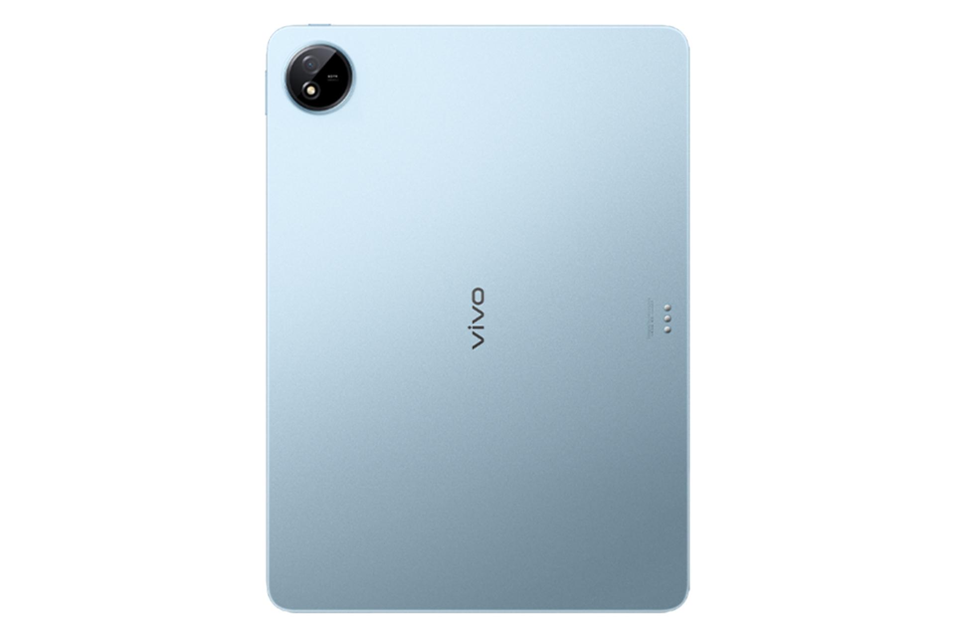 نمای پنل پشت تبلت پد 5 ویوو / vivo Pad5 با نمایش لوگو و دوربین پنل پشت رنگ آبی