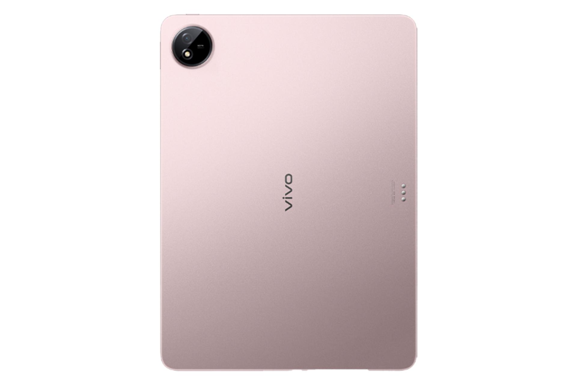 نمای پنل پشت تبلت پد 5 ویوو / vivo Pad5 با نمایش لوگو و دوربین پنل پشت رنگ صورتی
