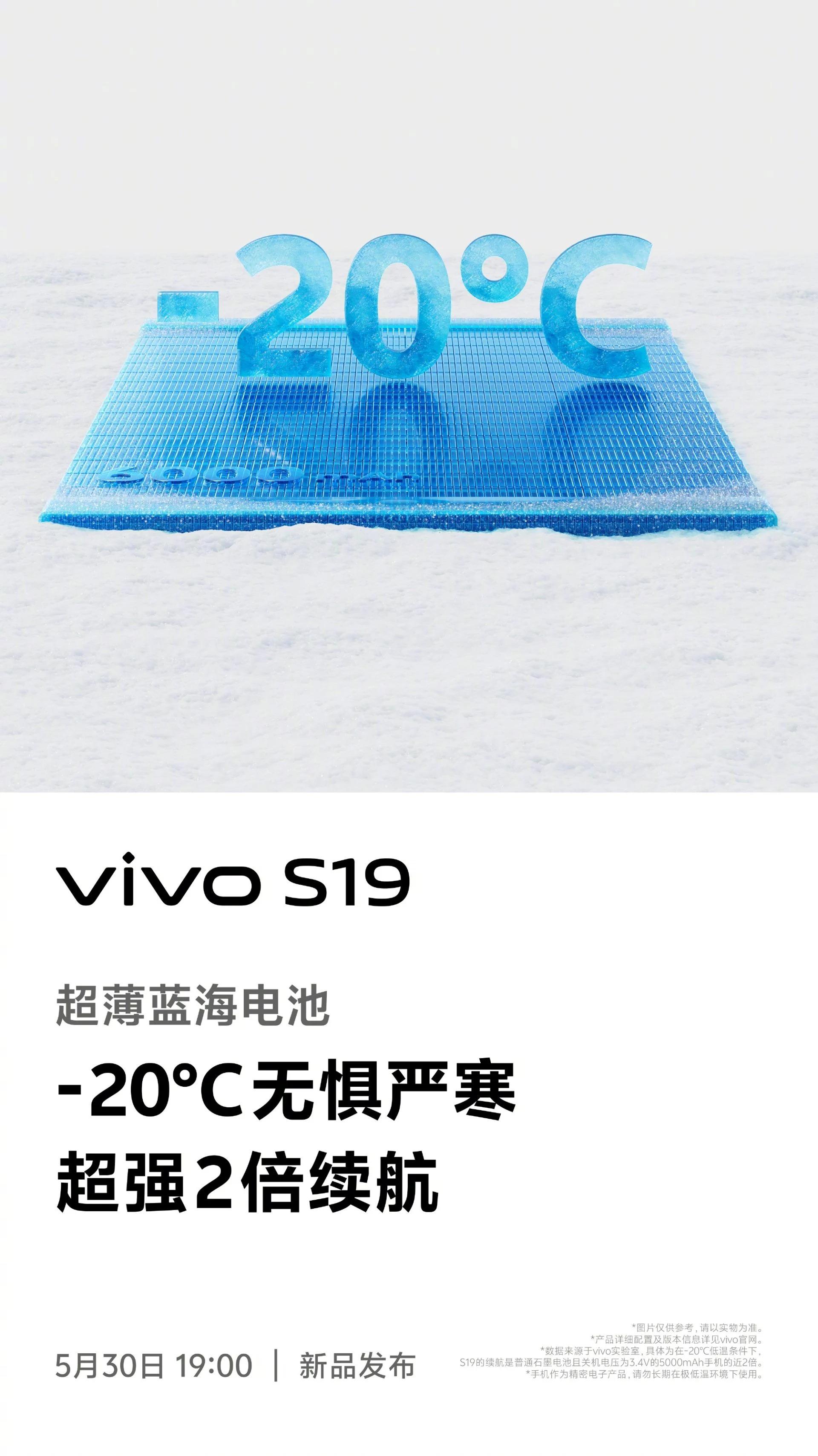 گوشی Vivo S19 در دمای منفی ۲۰ درجه سانتی‌گراد