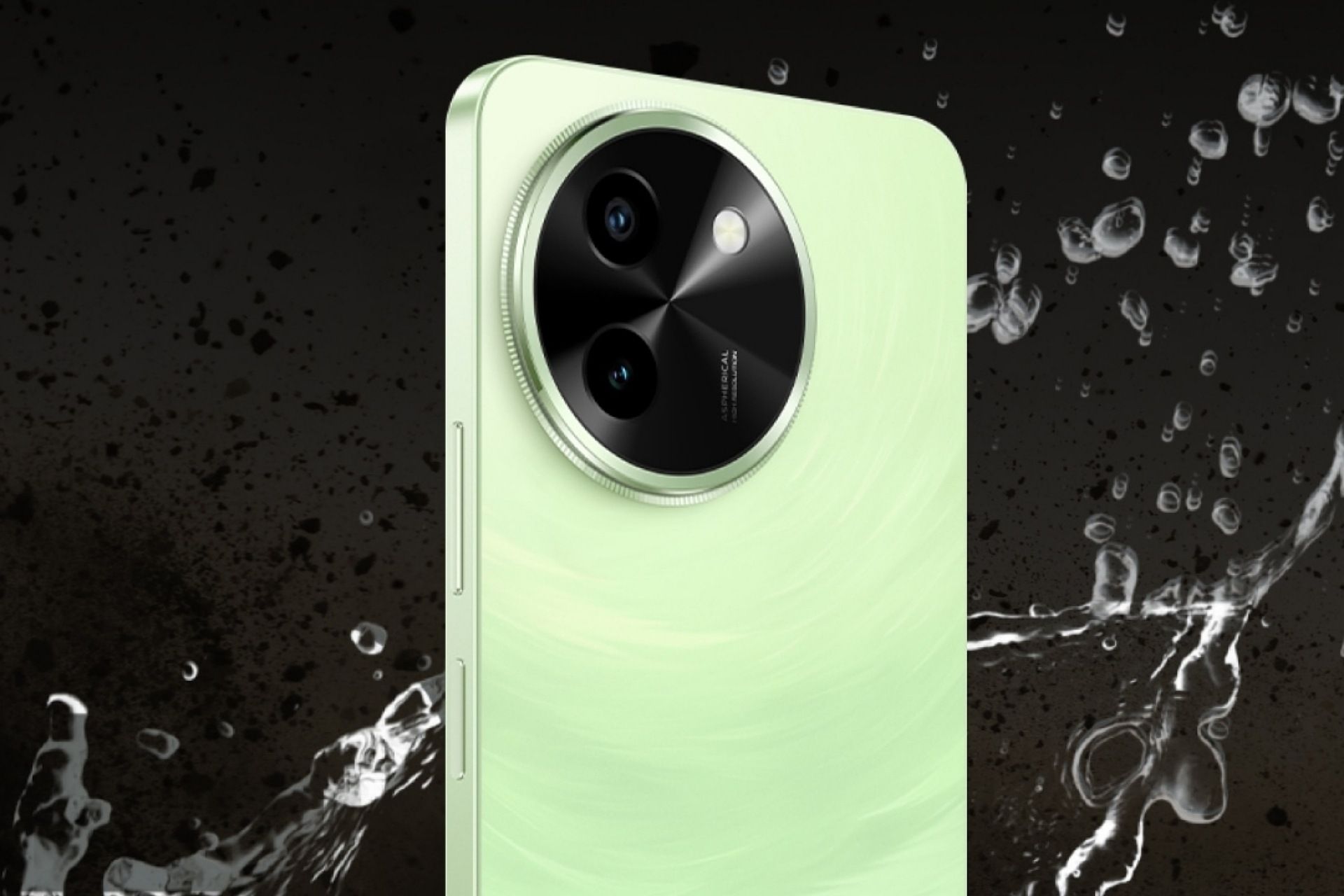 گوشی ویوو T3x همراه با قطره‌‌های آب
