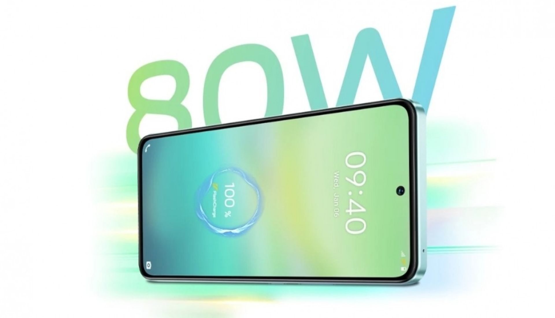 پنل جلویی گوشی ویوو V30 لایت و نمایش سرعت شارژ