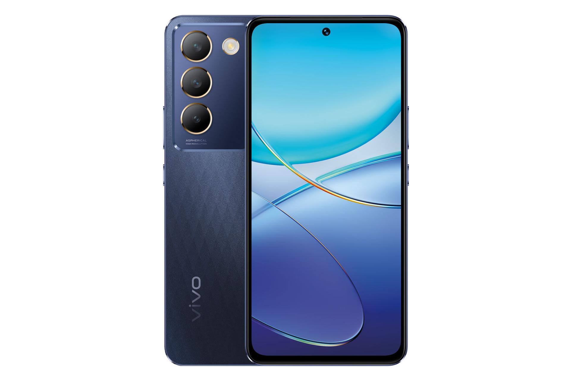 پنل جلو و پشت گوشی V30 لایت ویوو نسخه خاورمیانه سرمه ای تیره / vivo V30 Lite ME