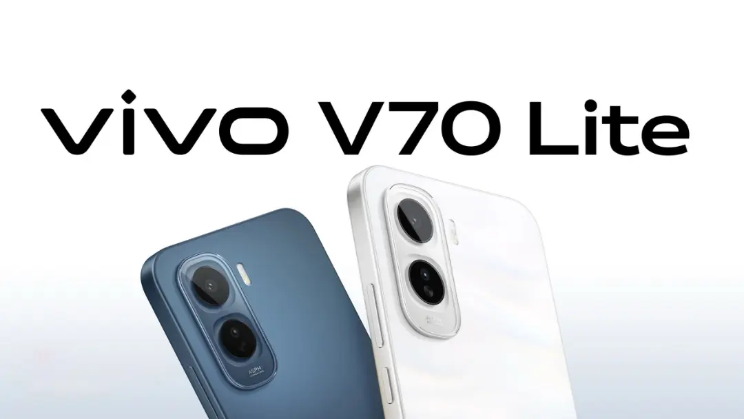 گوشی هوشمند ویوو (Vivo) مدل V70 Lite در دو رنگ آبی و سفید