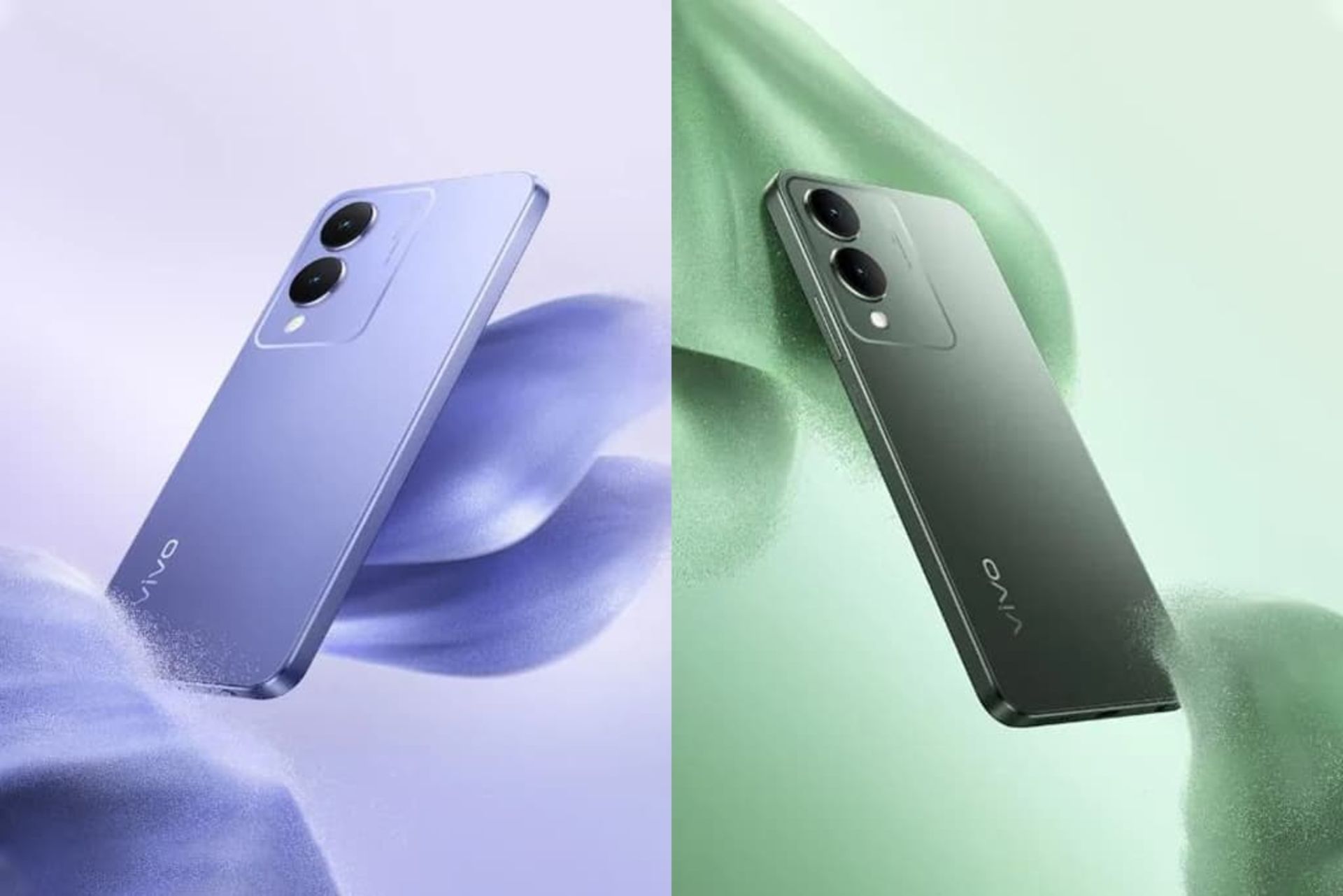 پنل پشتی گوشی ویوو Y12 مدل ۲۰۲۳ در دو رنگ سبز وحشی و بنفش کریستالی