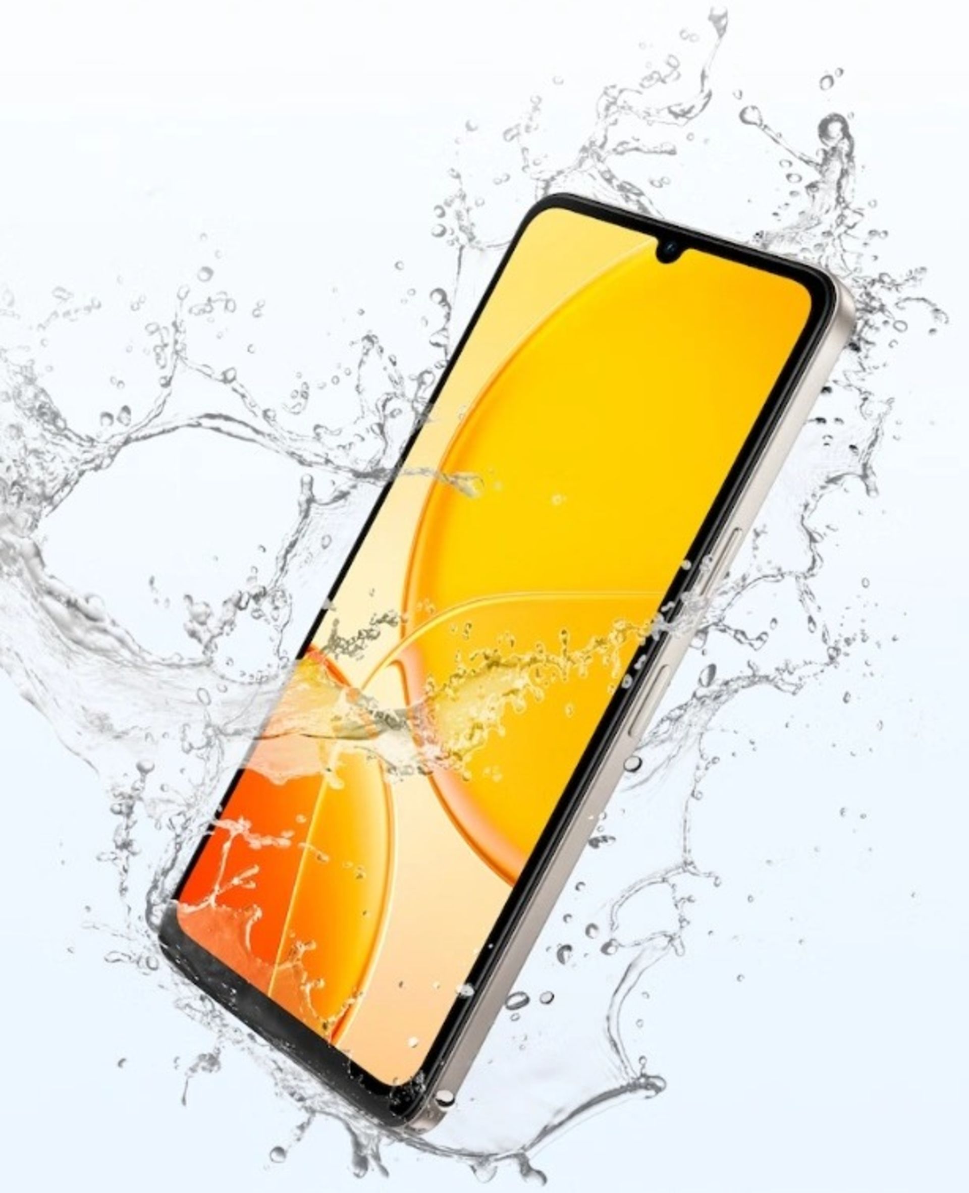 نمایشگر گوشی ویوو Y37c در بین پاشش آب