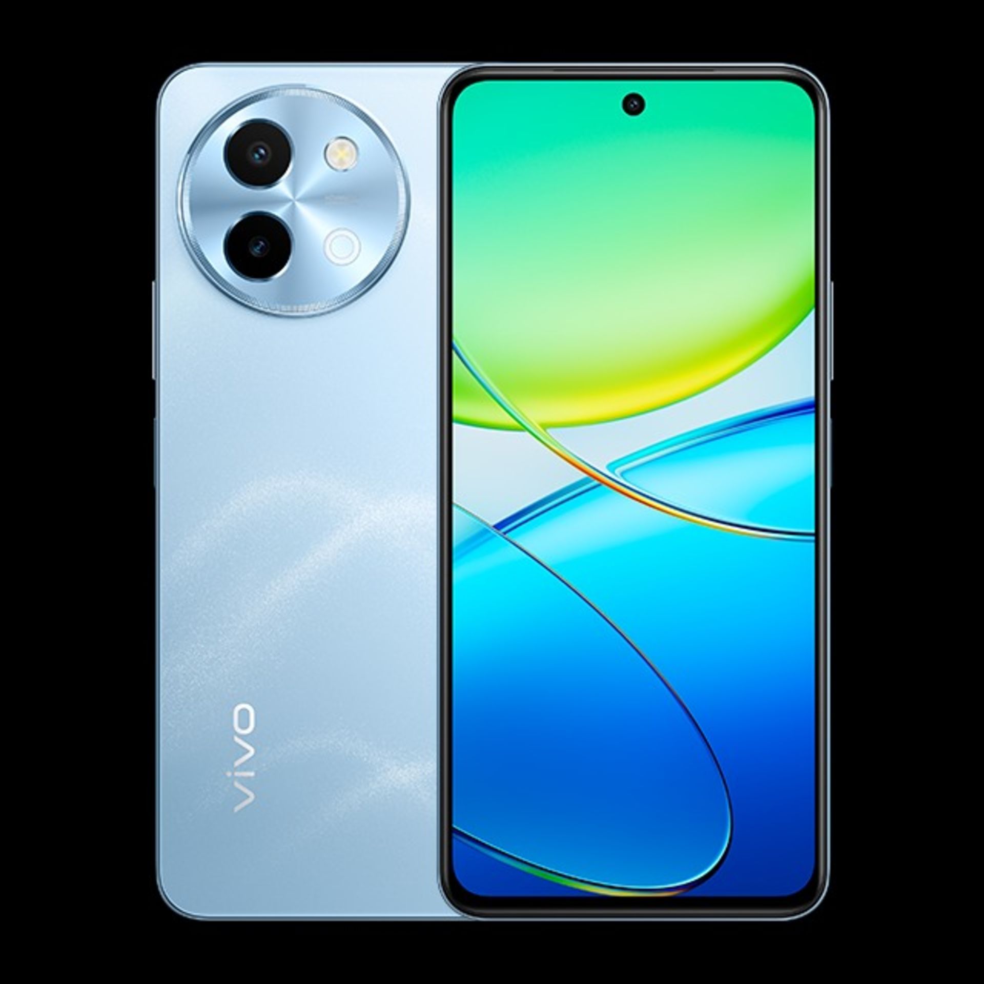 گوشی ویوو Y38 5G در رنگ آبی آسمانی