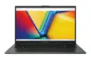 نمای جلوی لپ تاپ Vivobook Go 15 OLED E1504G ایسوس با صفحه نمایش روشن و نمایش کیبورد رنگ مشکی