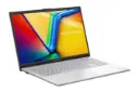 نیمرخ لپ تاپ Vivobook Go 15 OLED E1504G ایسوس با نمایش کیبورد و پورت‌های لبه سمت چپ رنگ خاکستری