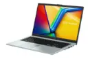 نیمرخ لپ تاپ Vivobook Go 15 OLED E1504G ایسوس با نمایش کیبورد و پورت‌های لبه سمت راست رنگ نقره‌ای