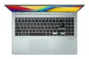 نمای بالای لپ تاپ Vivobook Go 15 OLED E1504G ایسوس با نمایش کیبورد و ترک‌پد رنگ نقره‌ای