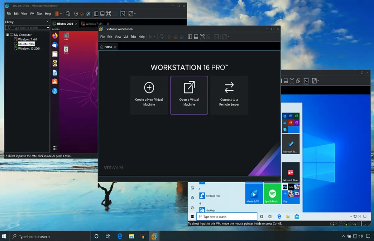 Running VMware workstation player virtual machine on Windows
