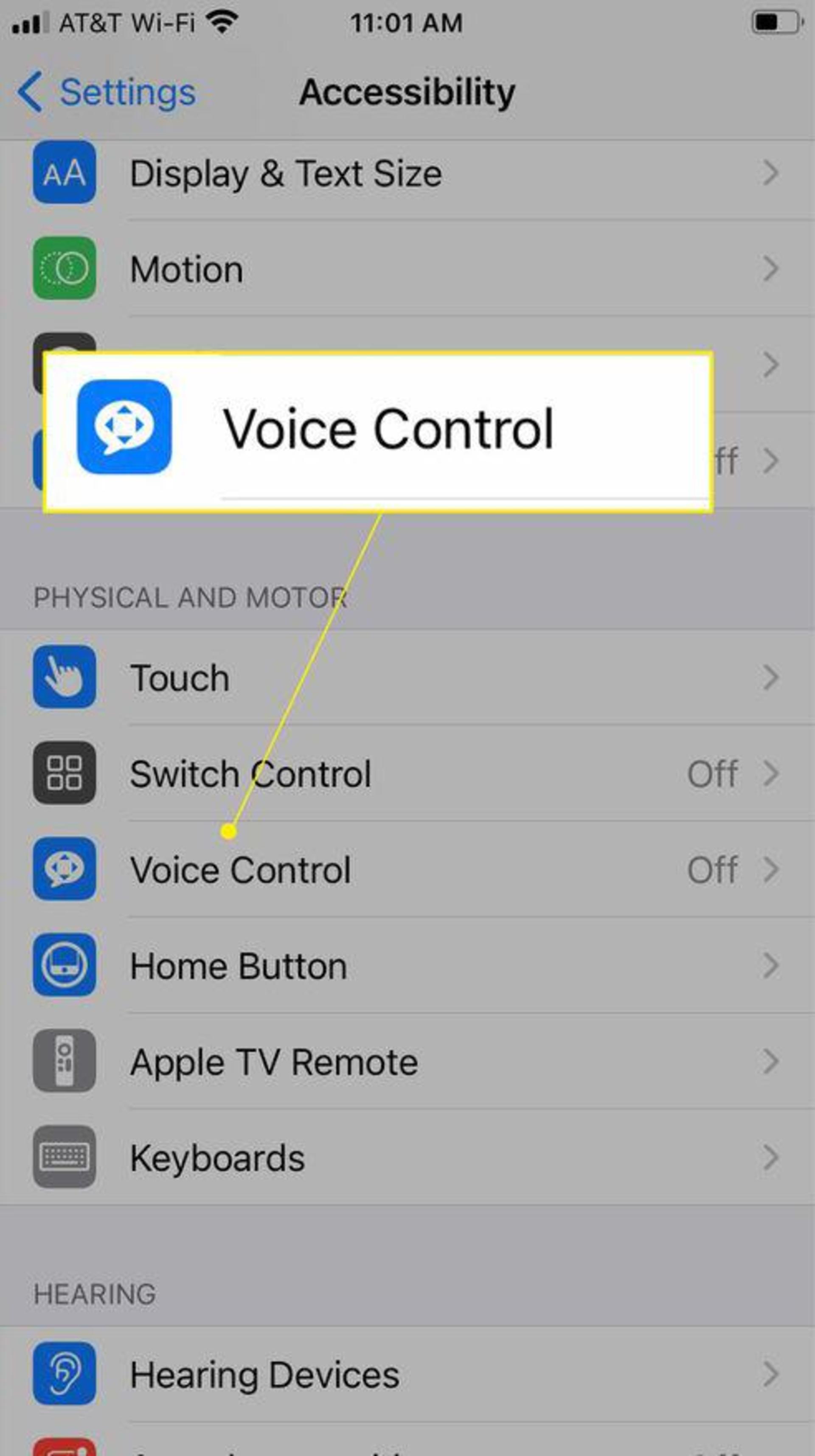 فعالسازی قابلیت Voice Control آیفون