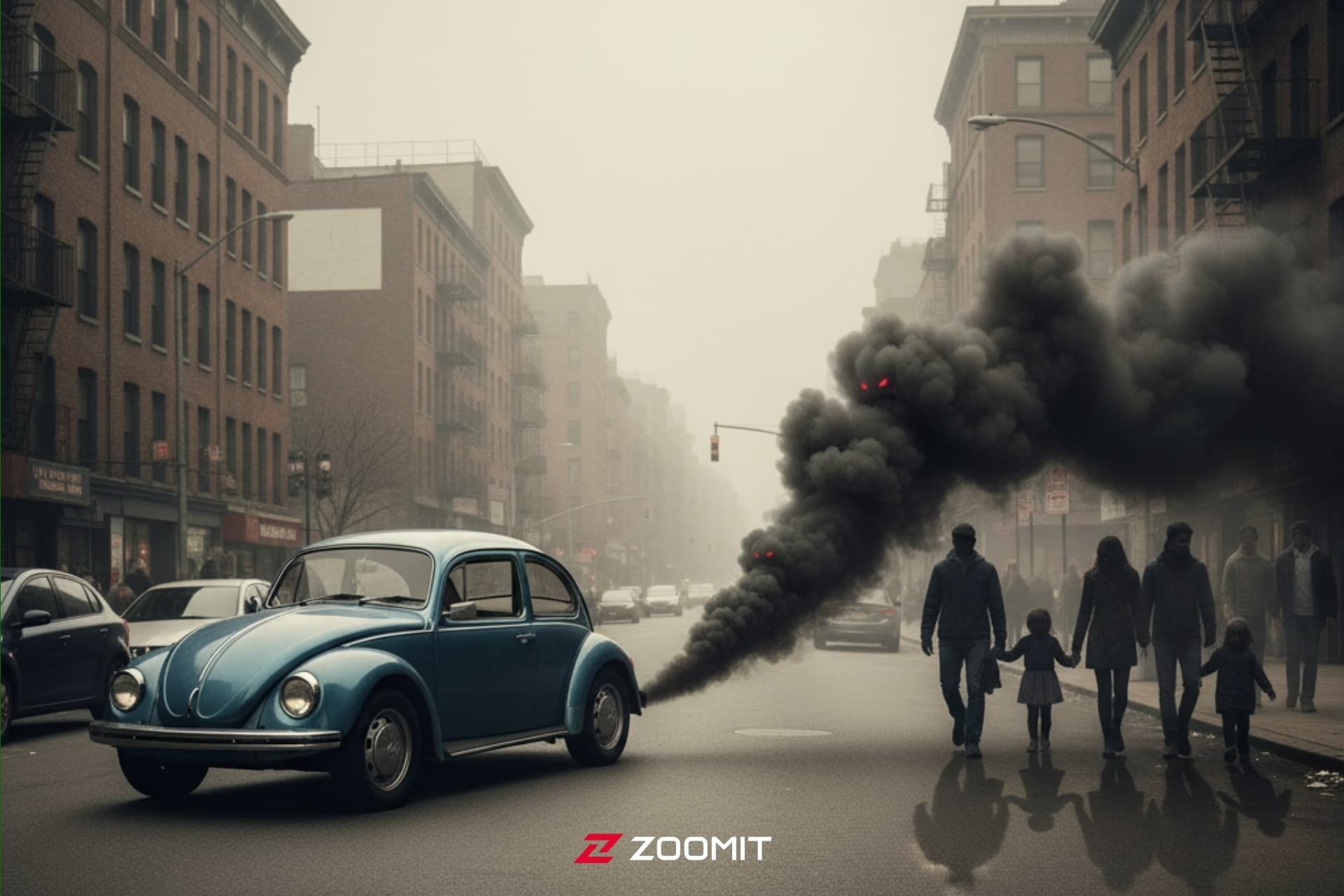 دود شبح‌وار خودرو، تهدیدی برای عابران