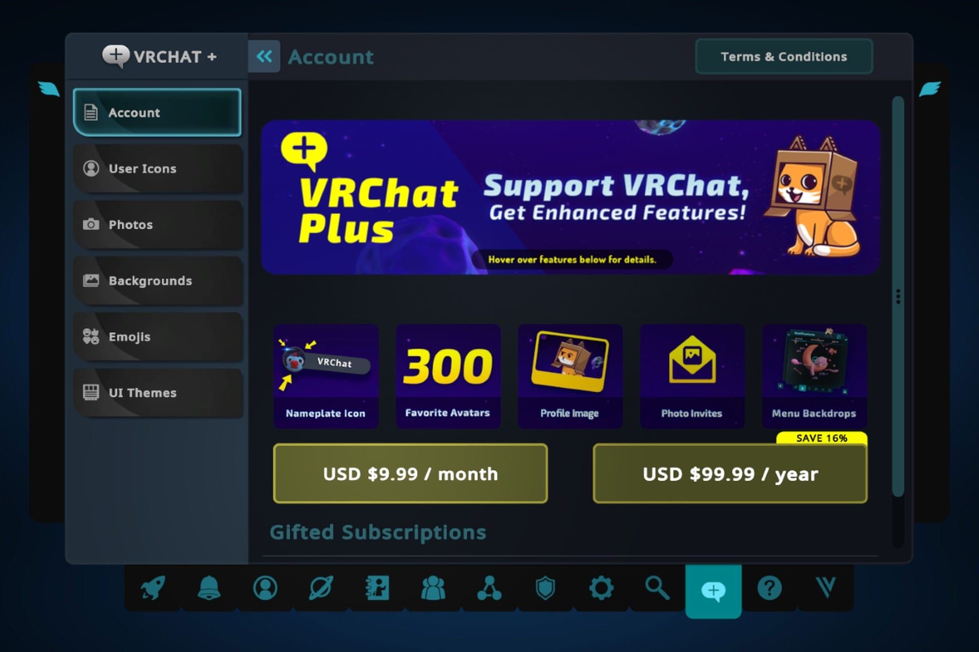 بخش VRChatدر منوی اصلی  وی آر چت