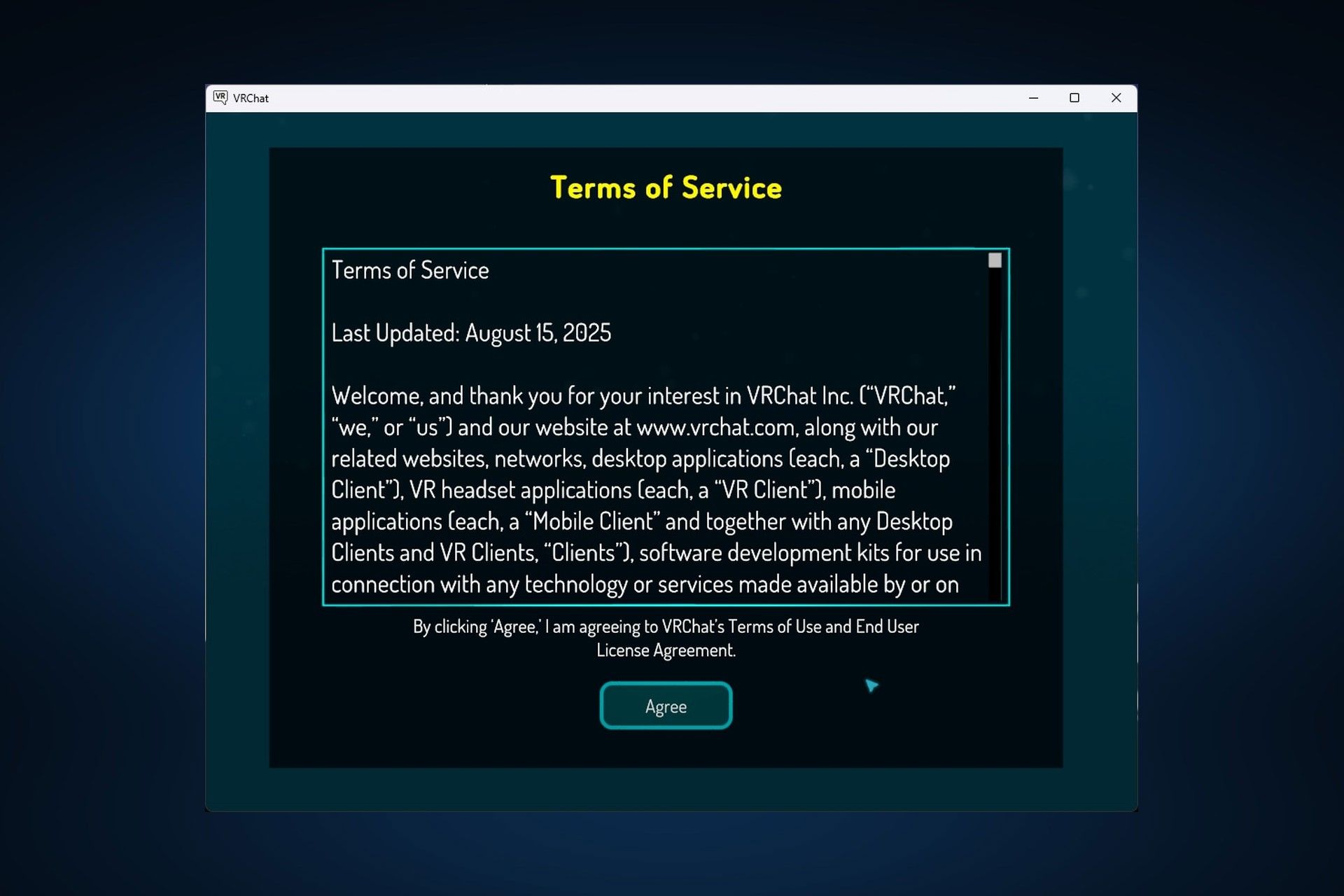 وارد شدن به VRChat از طریق اکانت استیم  مرحله ۲