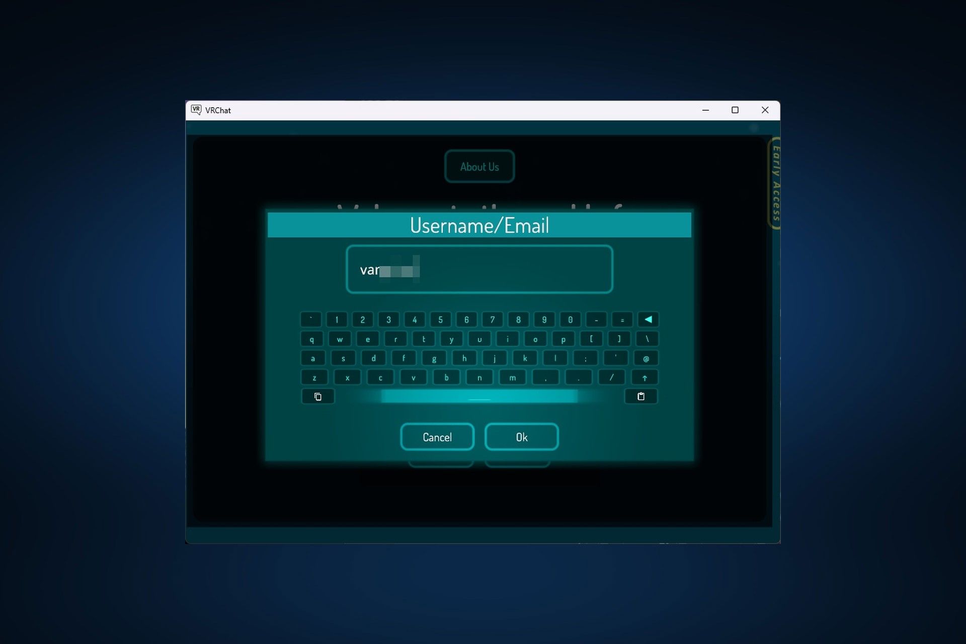 وارد شدن به VRChat از طریق اکانت VRChat - مرحله ۱