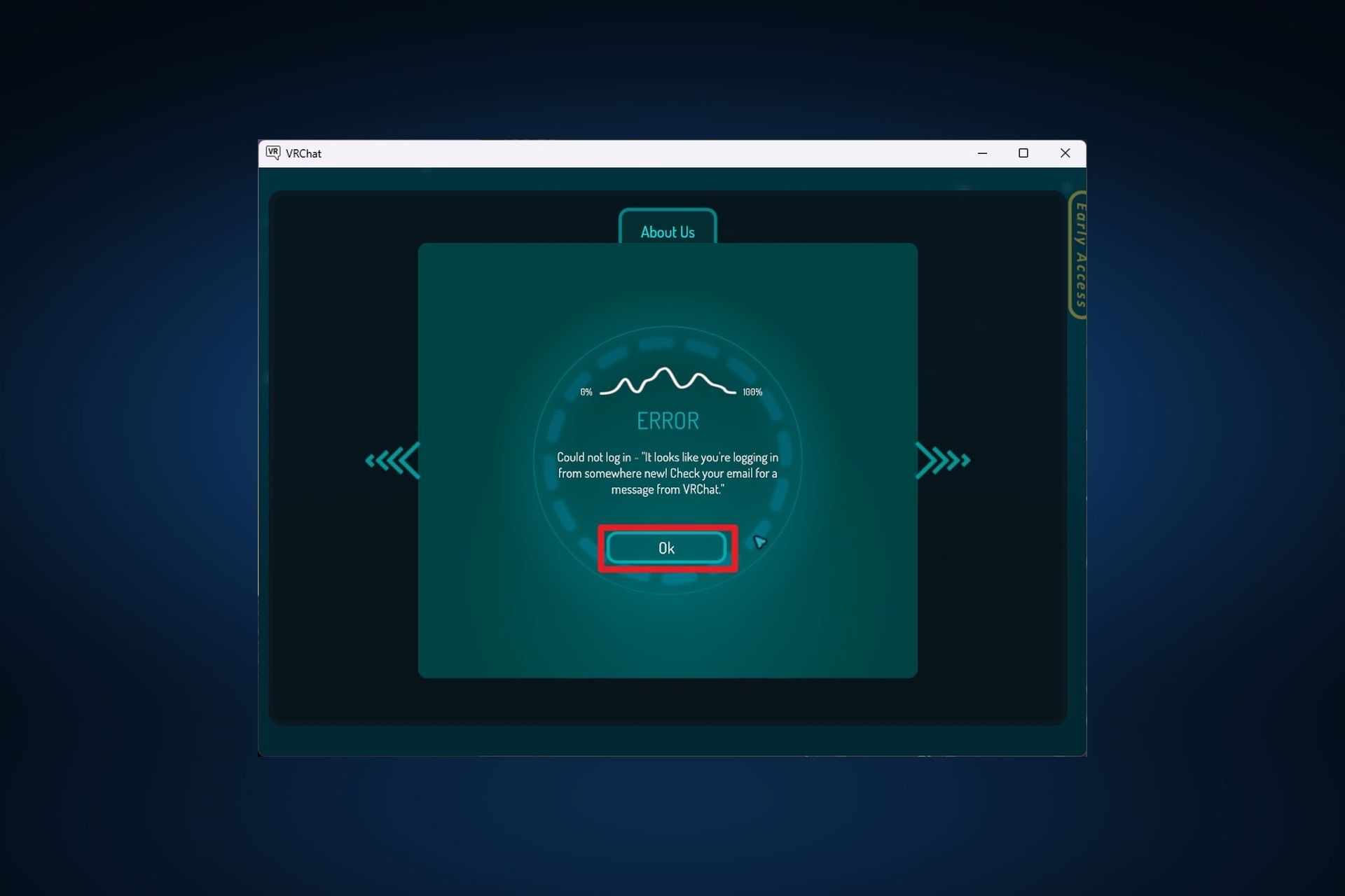 وارد شدن به VRChat از طریق اکانت VRChat - مرحله ۳