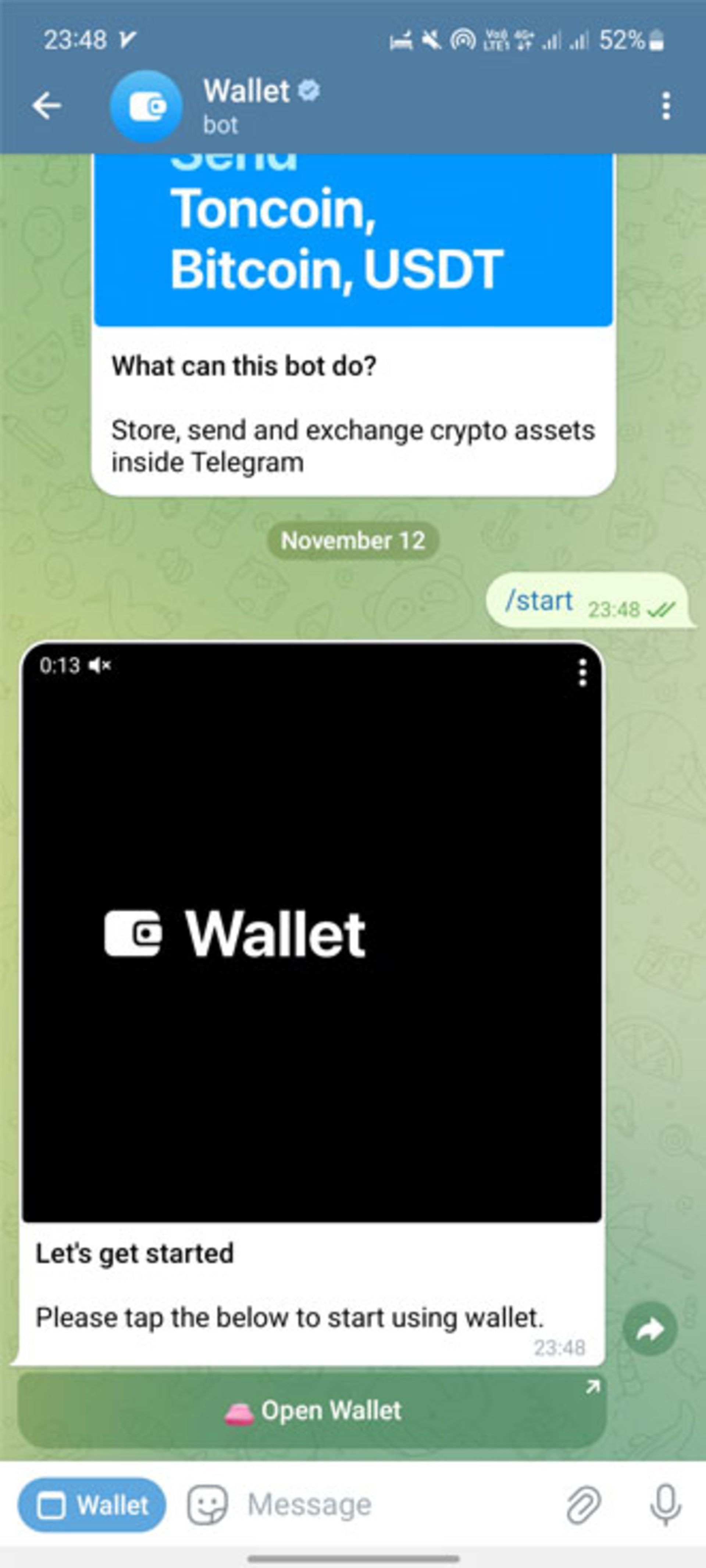 ربات Wallet