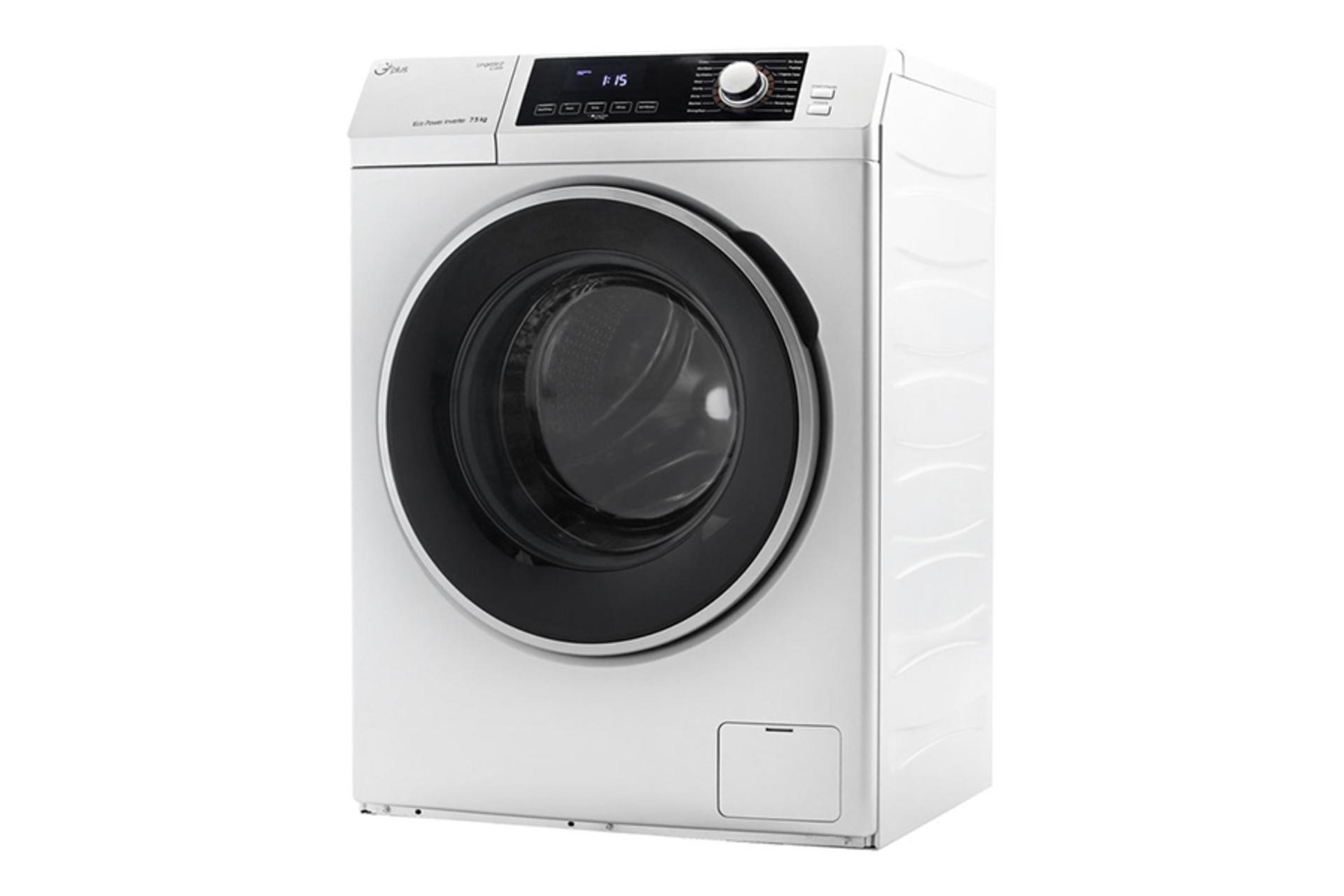 ماشین لباسشویی جی پلاس Gplus GWM-K7203 نمای جلو و راست
