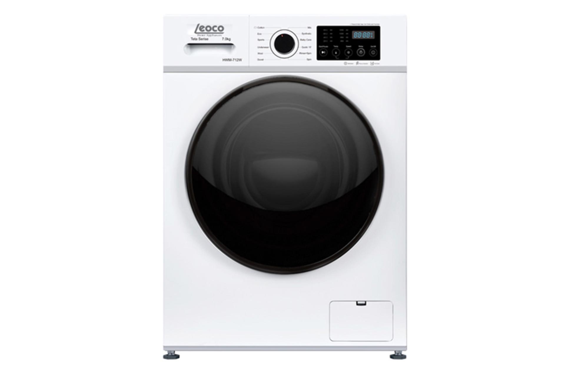 ماشین لباسشویی لئوکو Leoco LWM716 نمای جلو رنگ سفید